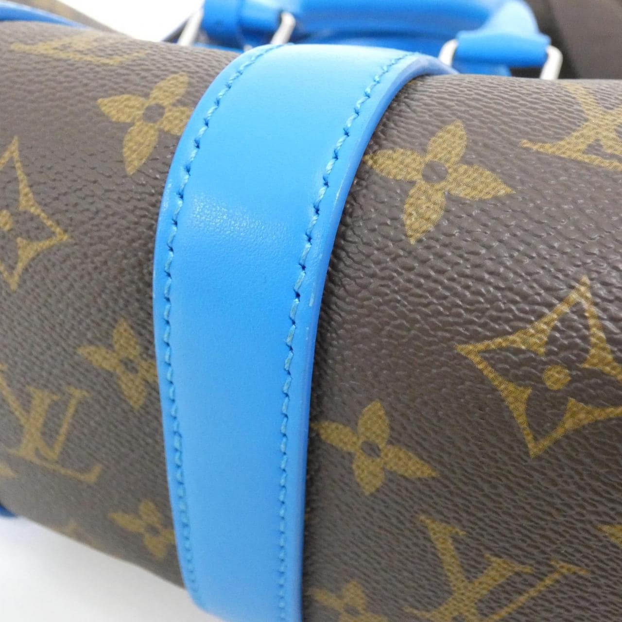 LOUIS VUITTON Keepall M12609 Boston Bag Monogram 藍色 Monogram 中古品A - 縮圖 3