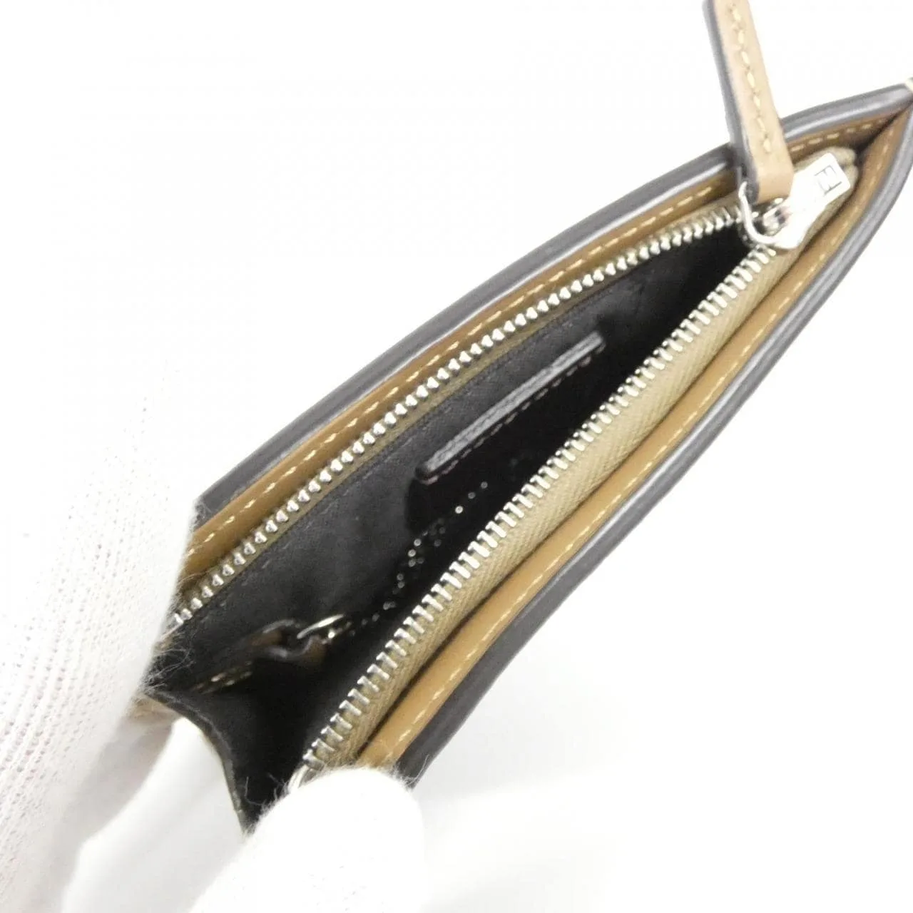 FENDI 7AP074 AFBV Coin Case Canvas Black Canvas Rank A - Thumbnail 6