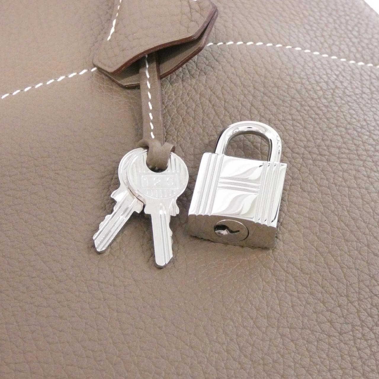 HERMES HERMÈS Bolide 073419CK Bag Clemence Etoupe Clemence Leather Rank A - Thumbnail 3