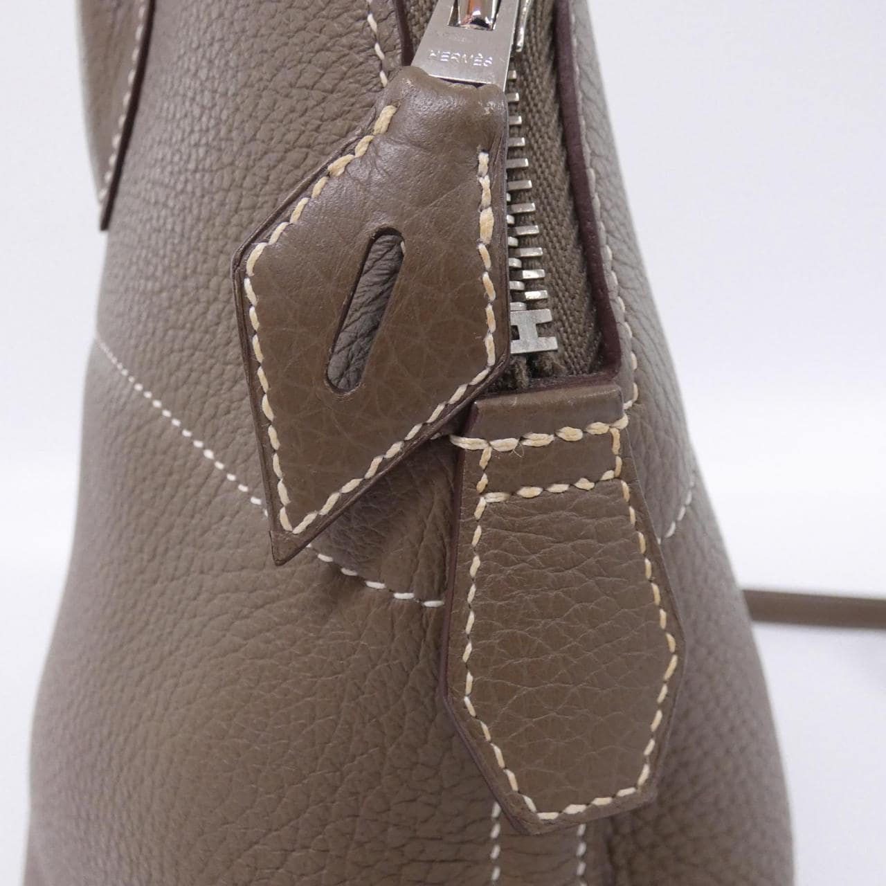 HERMES HERMÈS Bolide 073419CK Bag Clemence Etoupe Clemence Leather Rank A - Thumbnail 5