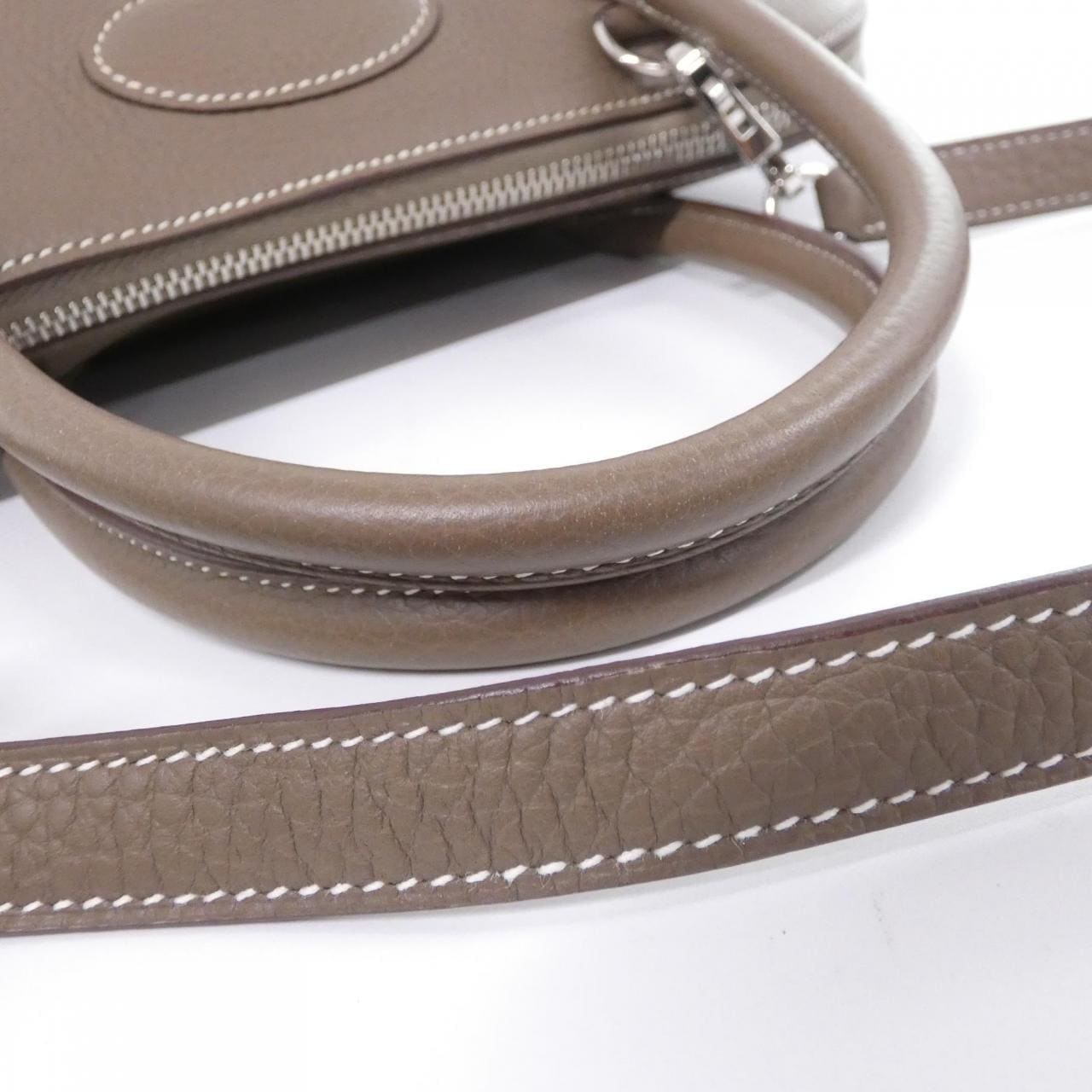 HERMES HERMÈS Bolide 073419CK Bag Clemence Etoupe Clemence Leather Rank A - Thumbnail 7