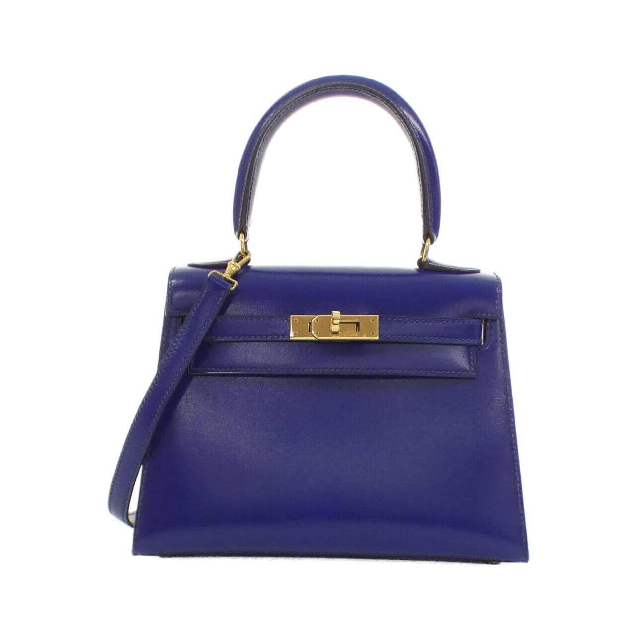 HERMES HERMÈS Kelly 011750CC Bag Box Calf Blue