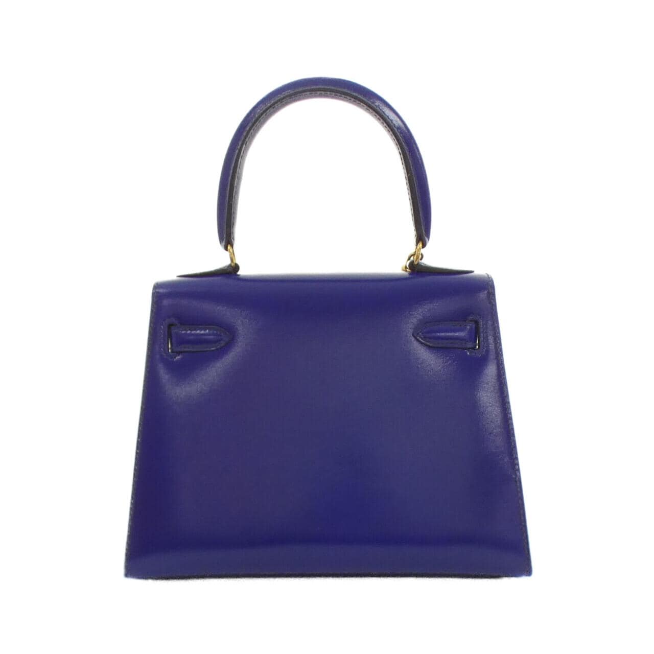 HERMES HERMÈS Kelly 011750CC Bag Box Calf Blue Box Calf Leather - Thumbnail 2