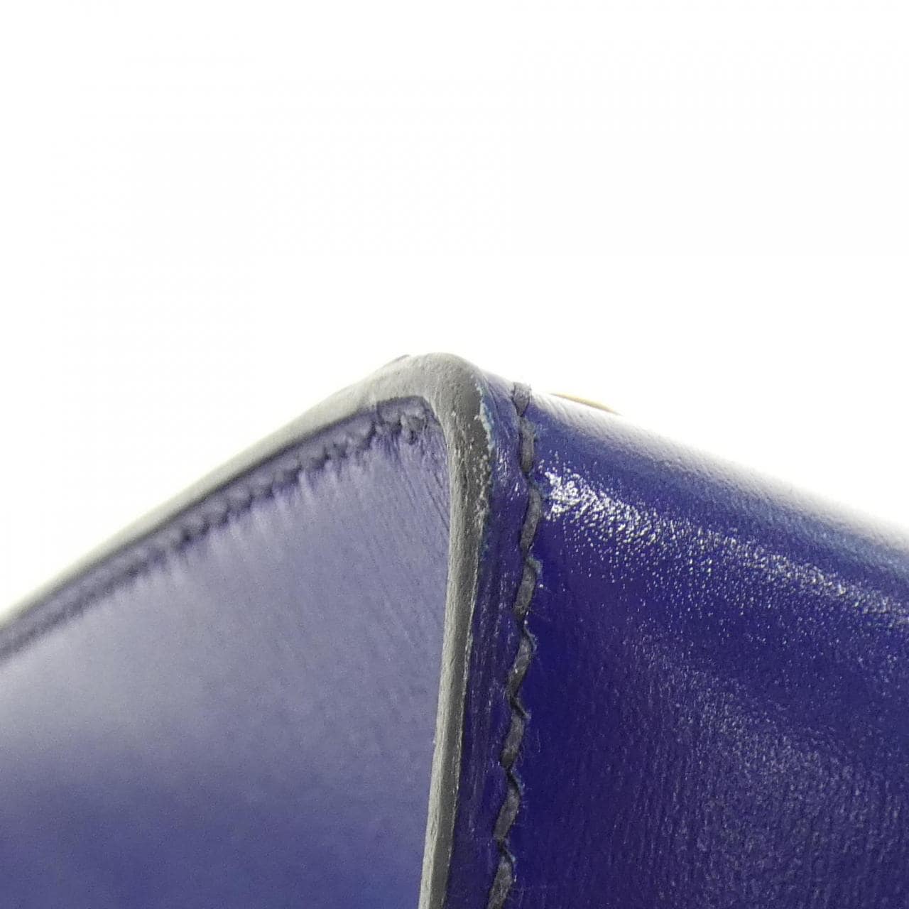 HERMES HERMÈS Kelly 011750CC Bag Box Calf Blue Box Calf Leather - Thumbnail 3