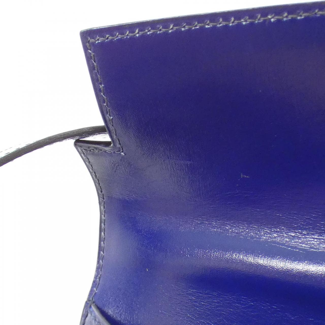 HERMES HERMÈS Kelly 011750CC Bag Box Calf Blue Box Calf Leather - Thumbnail 10