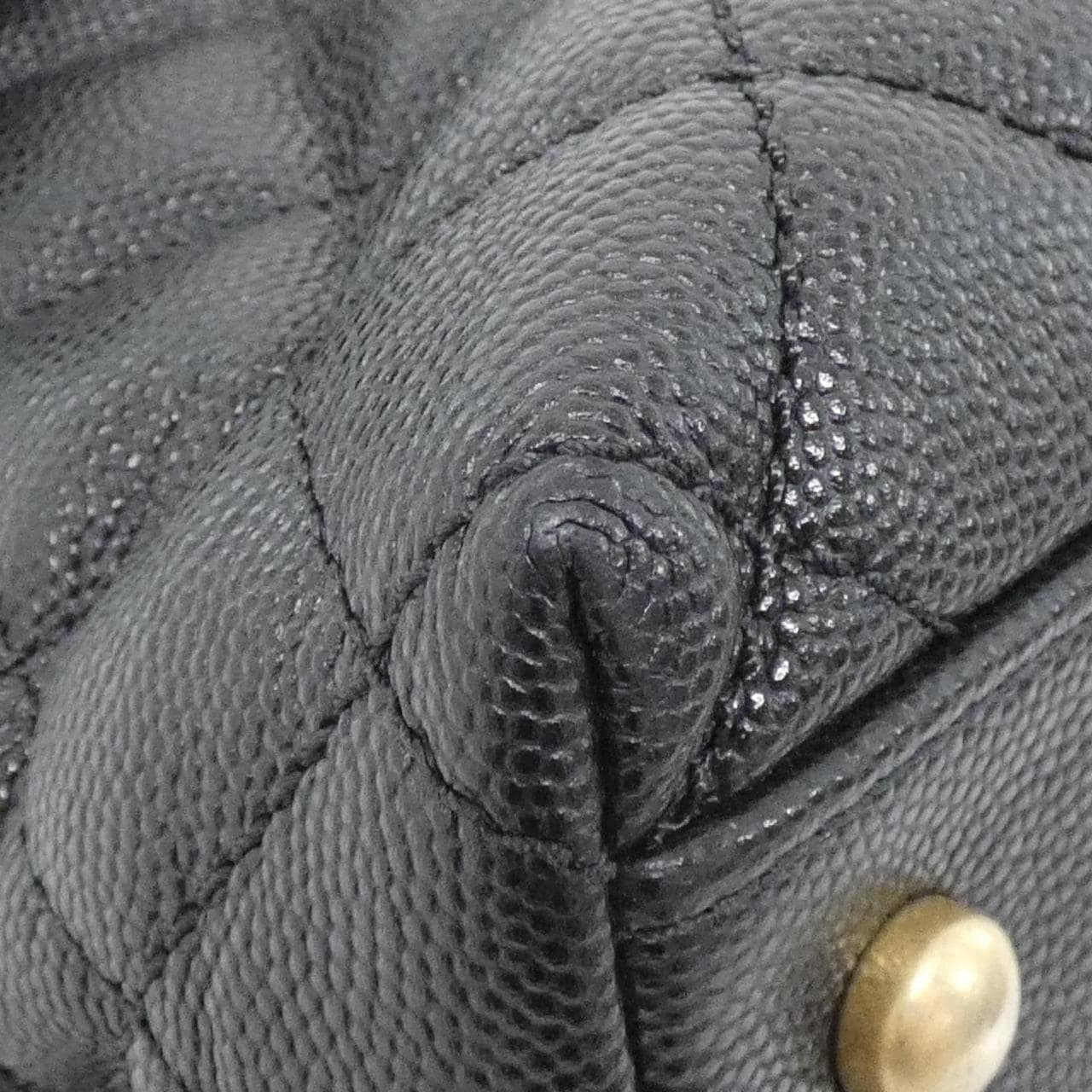 CHANEL 92992 Bag Grained Calfskin Black Grained Calfskin - Thumbnail 3