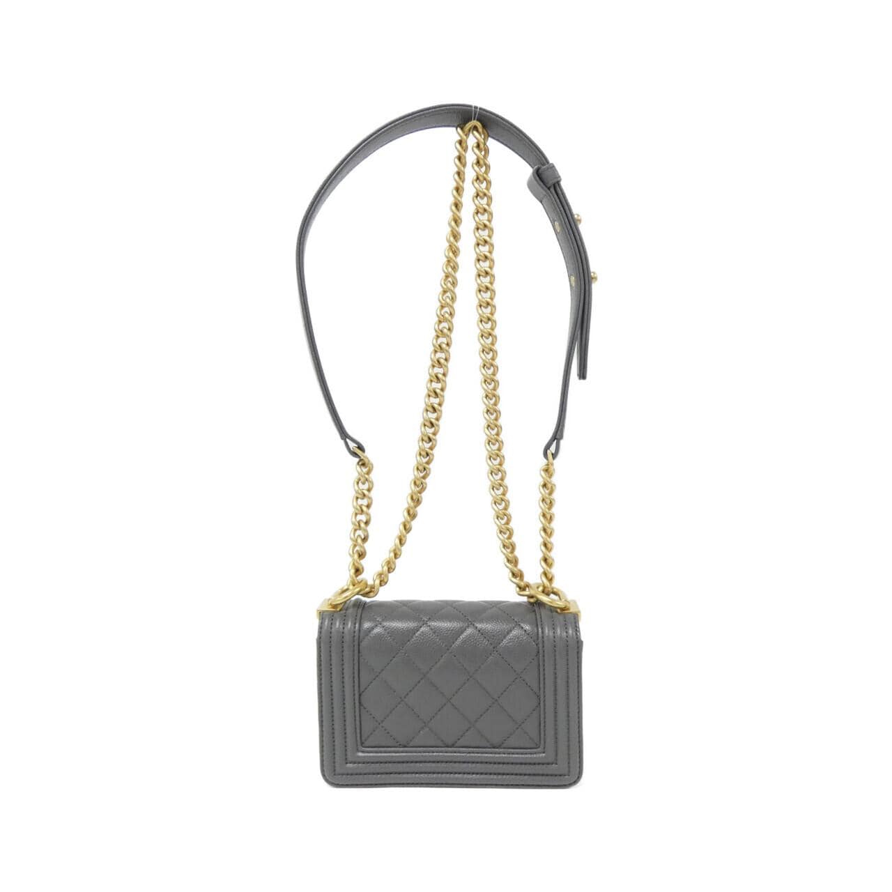 CHANEL Boy Chanel 67364 Shoulder Bag Grained Calfskin Grey Grained Calfskin - Thumbnail 2