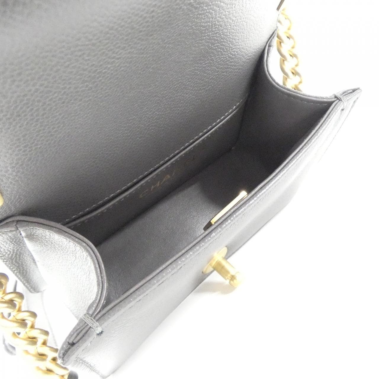 CHANEL Boy Chanel 67364 Shoulder Bag Grained Calfskin Grey Grained Calfskin - Thumbnail 6