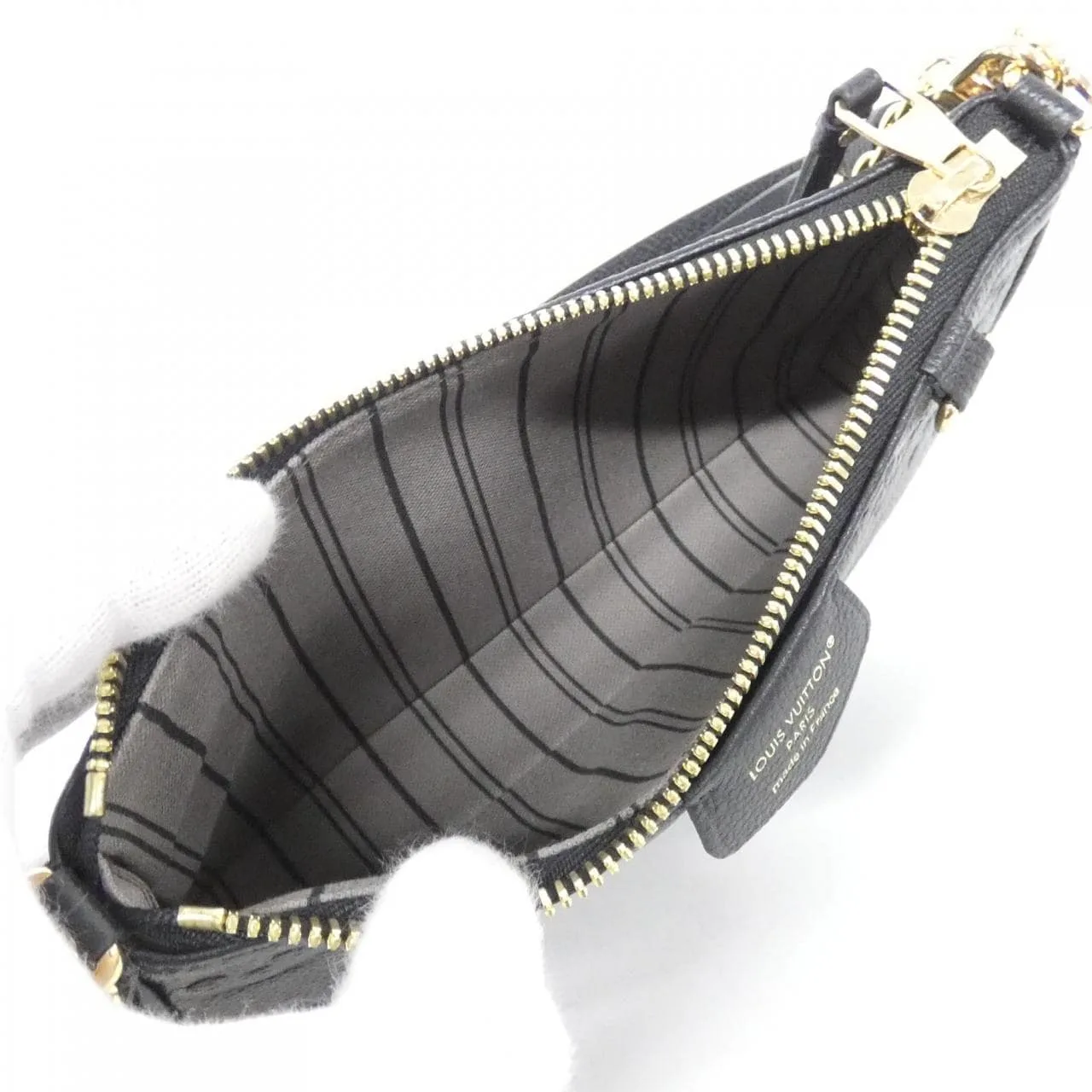 LOUIS VUITTON M80349 Pouch Monogram 黑色 Monogram 中古品A - 縮圖 7