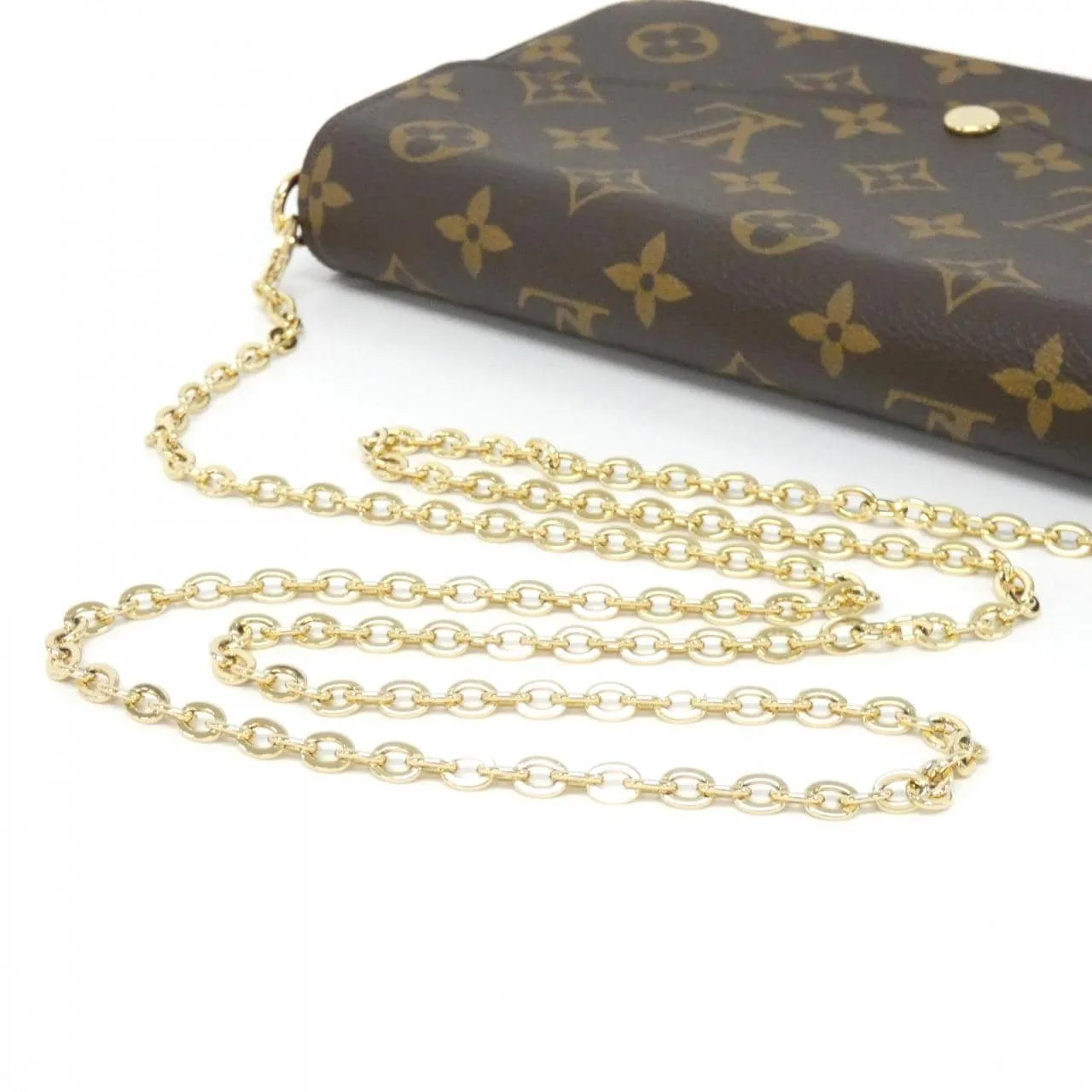 LOUIS VUITTON Pochette M81896 Shoulder Monogram 黑色 Monogram 中古品A - 縮圖 4