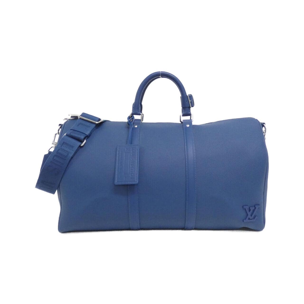 LOUIS VUITTON Keepall M23727 Boston Bag Lambskin Silver