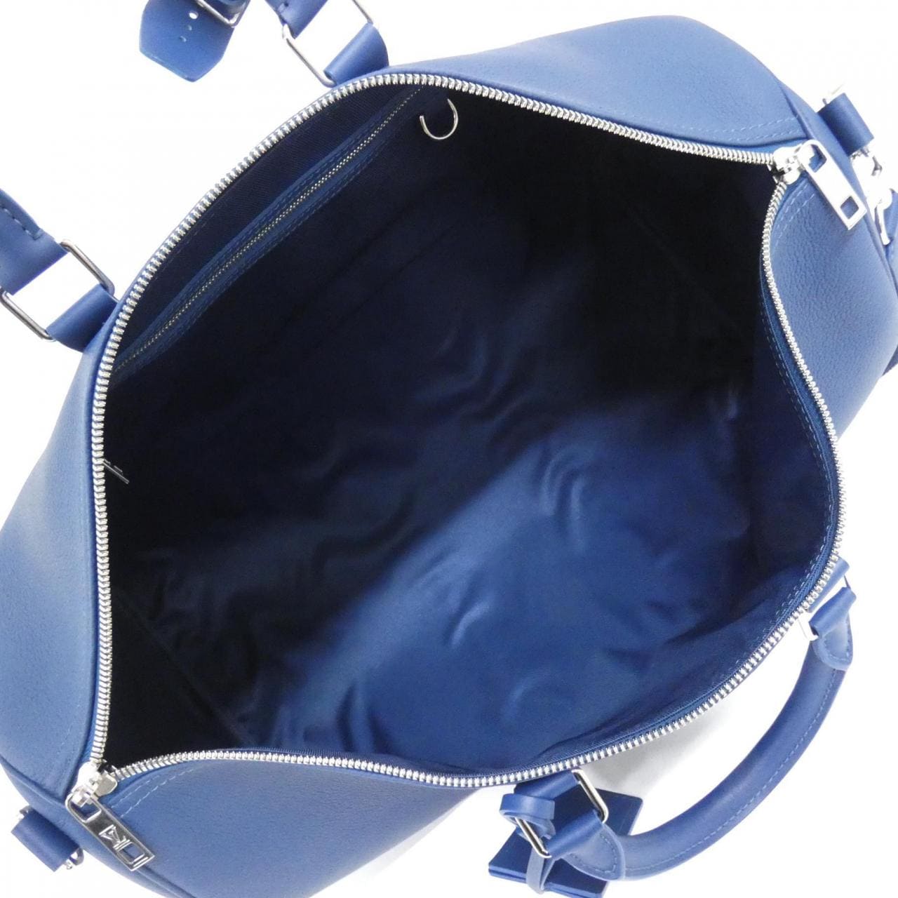 LOUIS VUITTON Keepall M23727 Boston Bag Lambskin Silver Lambskin Rank A - Thumbnail 10