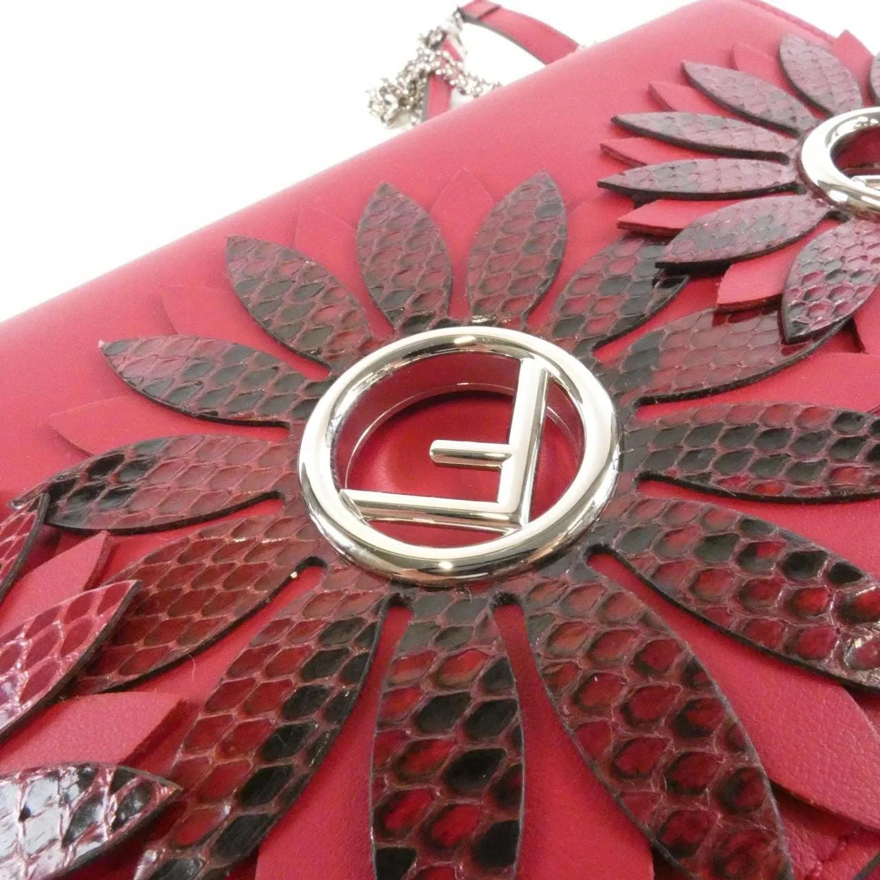 FENDI 8BS004 A0L0 Wallet Python Black Python Rank A - Thumbnail 6