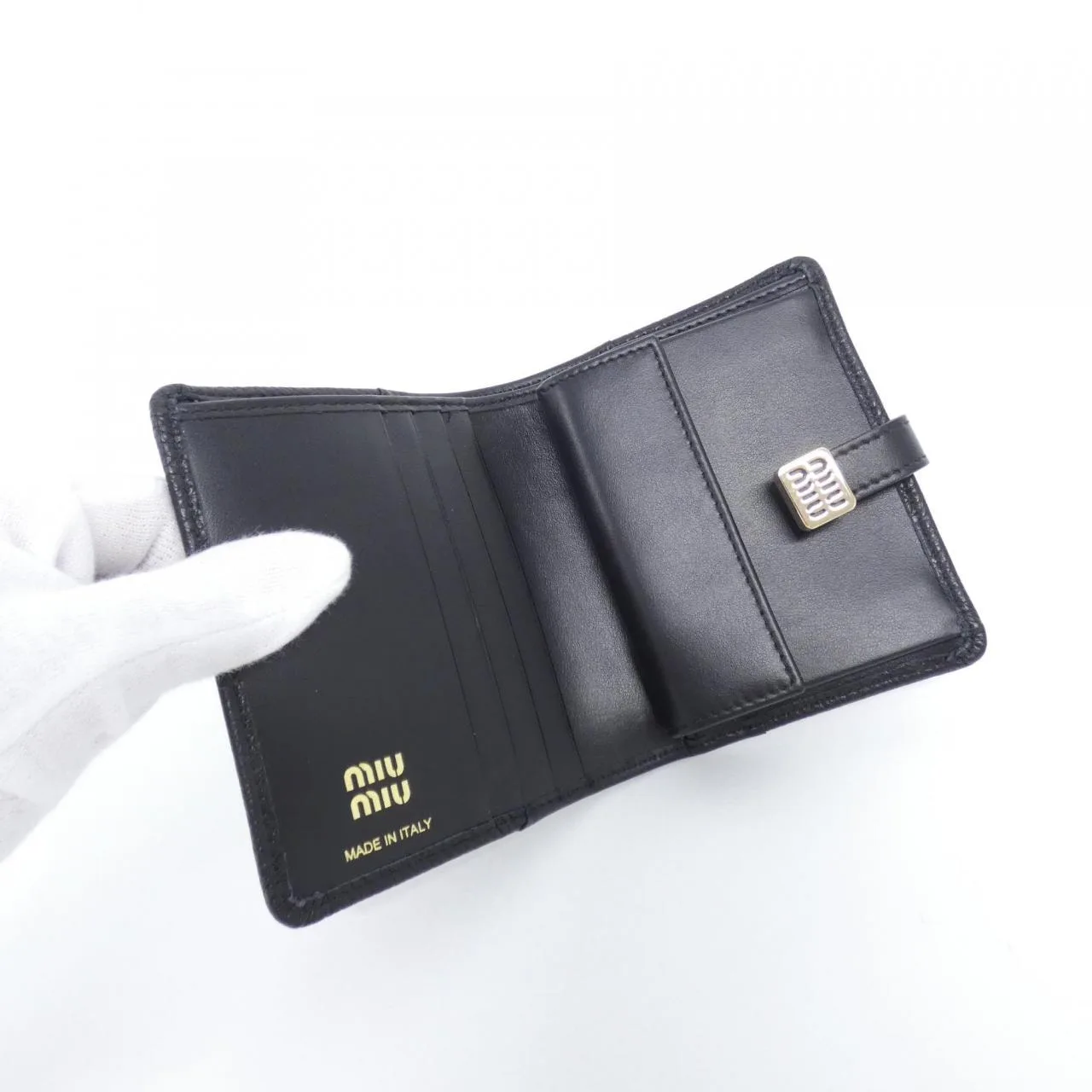 MIU MIU 5MV204 Wallet Black Rank A - Thumbnail 4