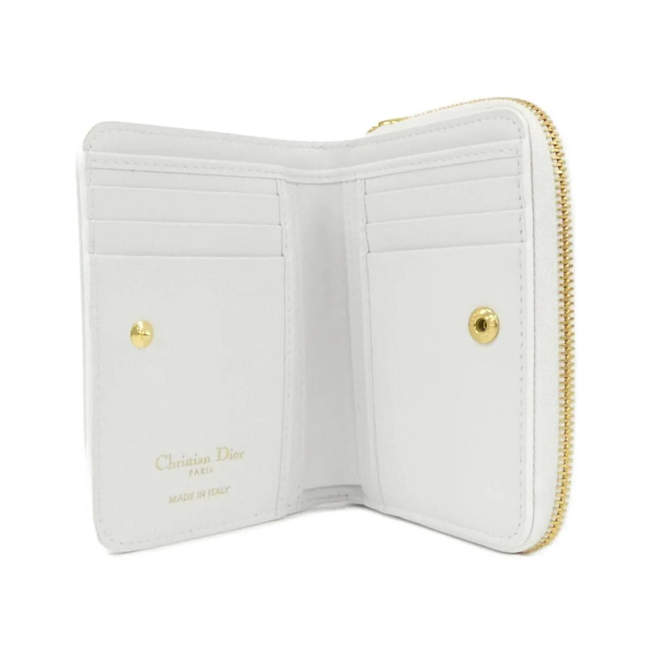 DIOR Caro S5032UBYA Wallet Leather 黑色 皮革 中古品A - 縮圖 7