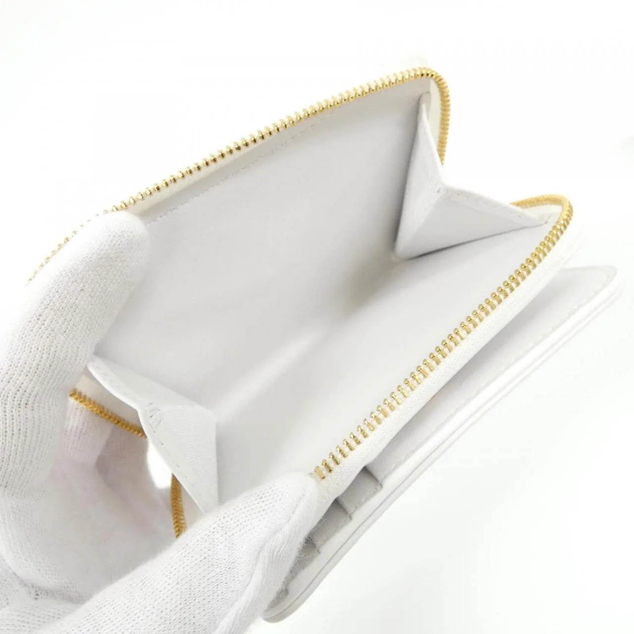 DIOR Caro S5032UBYA Wallet Leather 黑色 皮革 中古品A - 縮圖 8