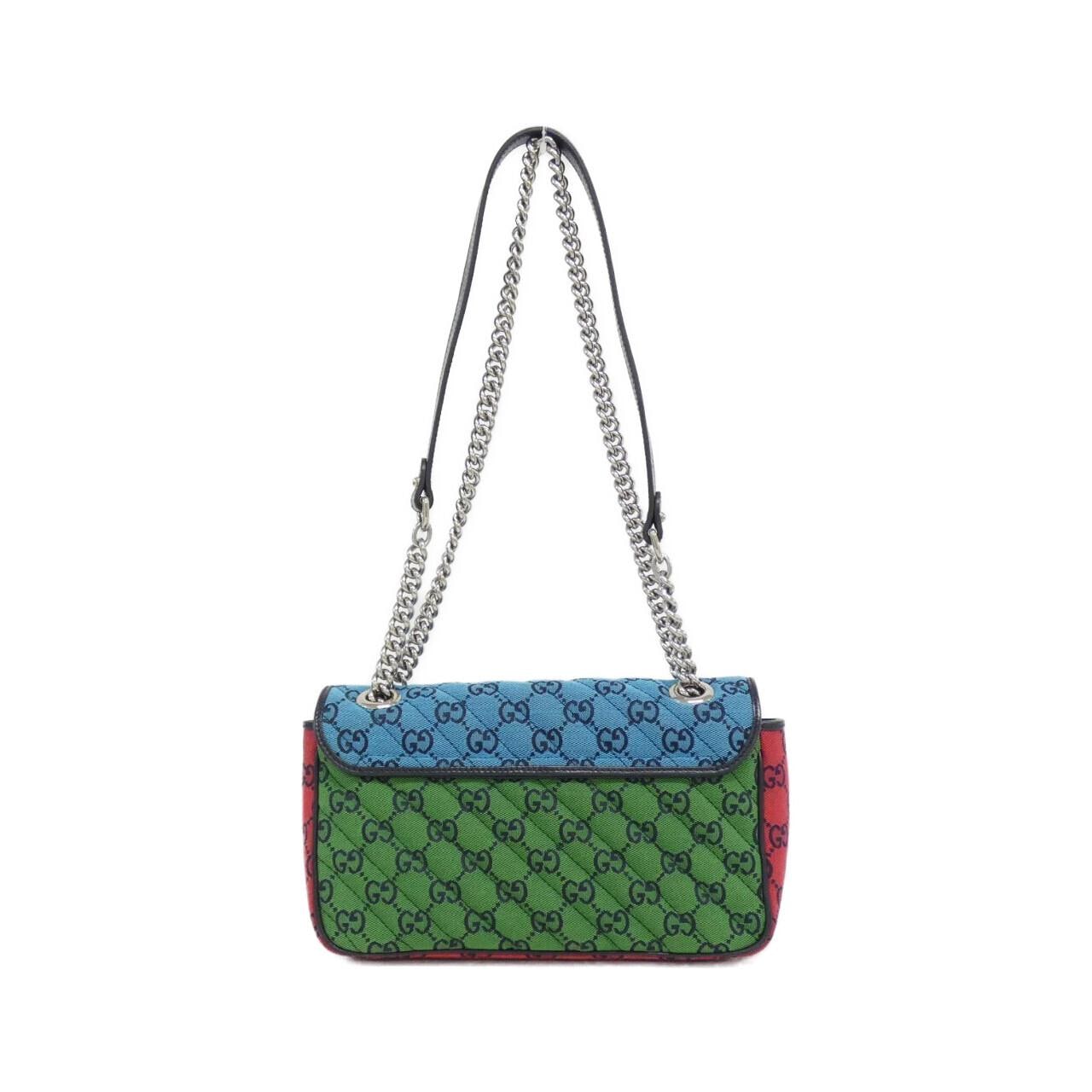 GUCCI Marmont 443497 2UZIN Shoulder Bag Canvas Black Canvas - Thumbnail 2