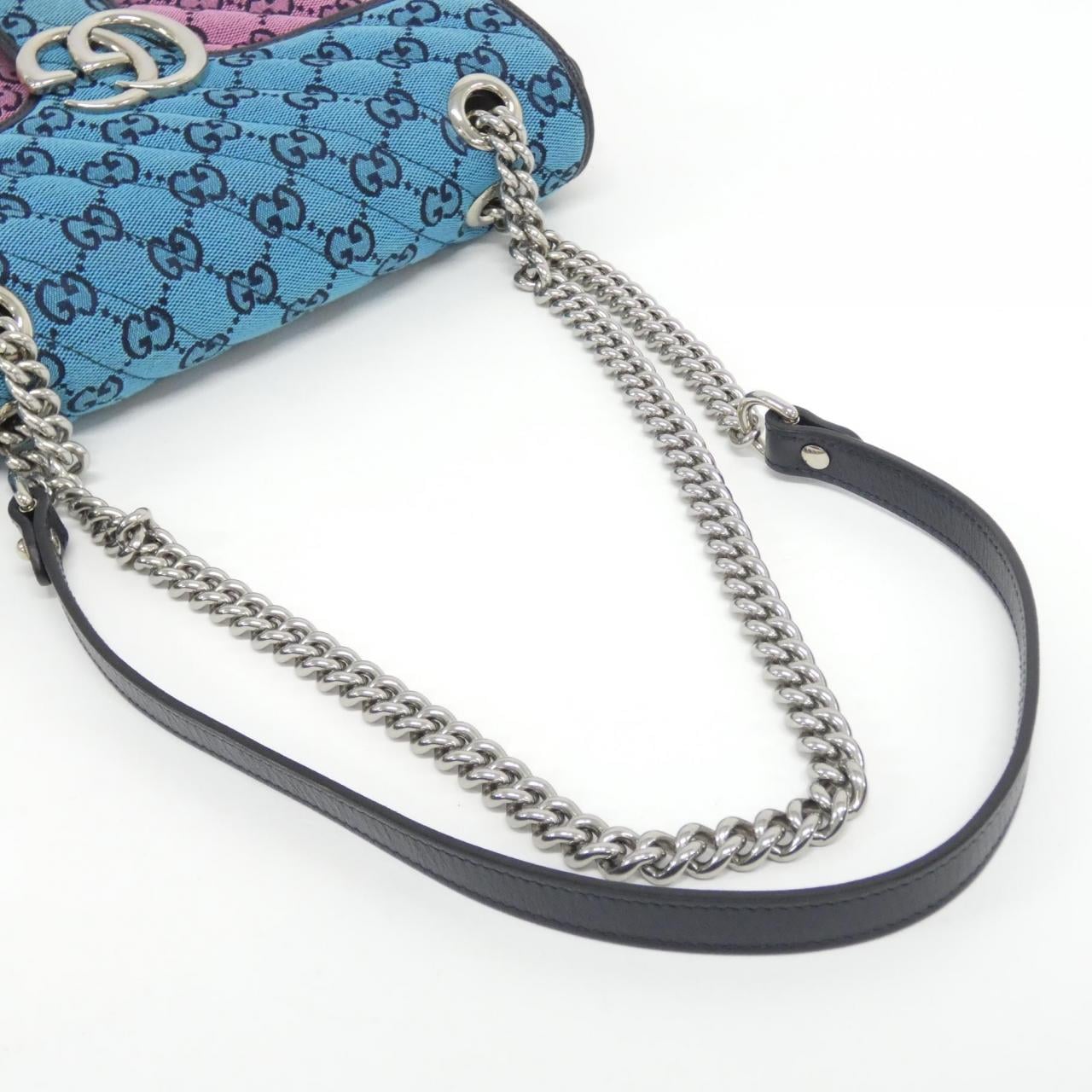 GUCCI Marmont 443497 2UZIN Shoulder Bag Canvas Black Canvas - Thumbnail 5