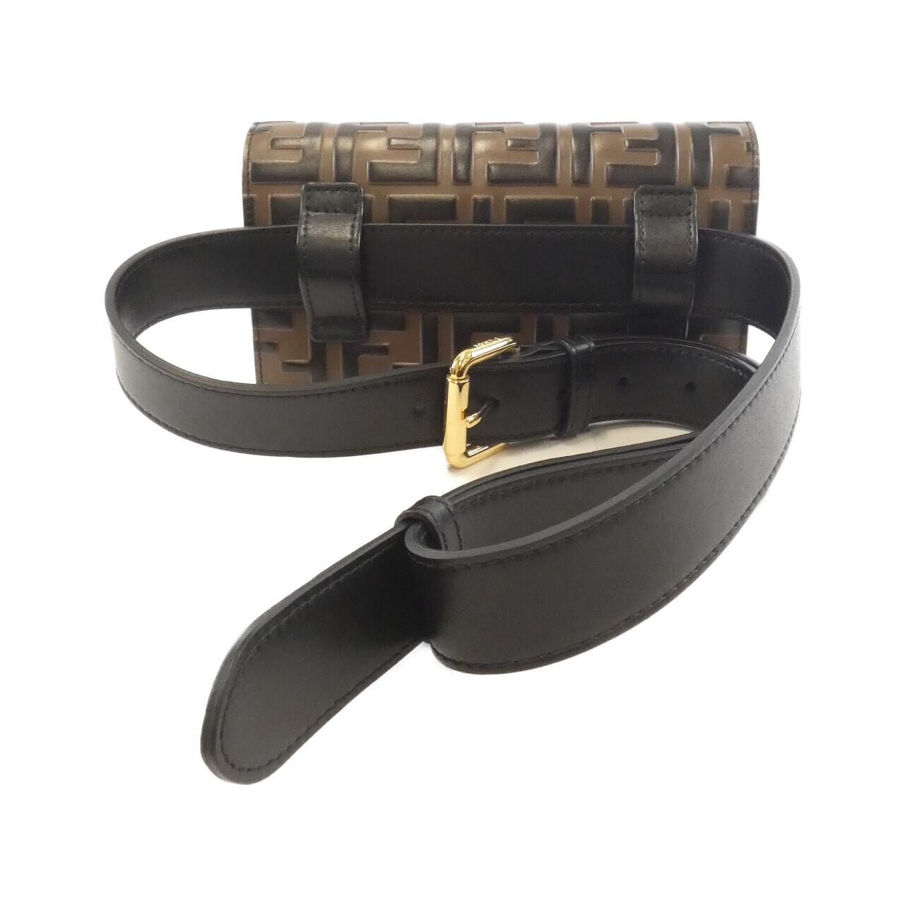 FENDI 8BM005 A659 Belt 黑色 中古品A - 縮圖 2