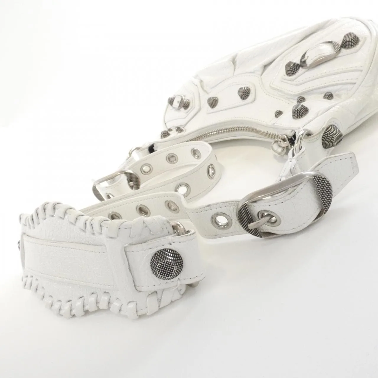 BALENCIAGA Le Cagole 671309 1VG9Y Shoulder Lambskin Black Lambskin - Thumbnail 7