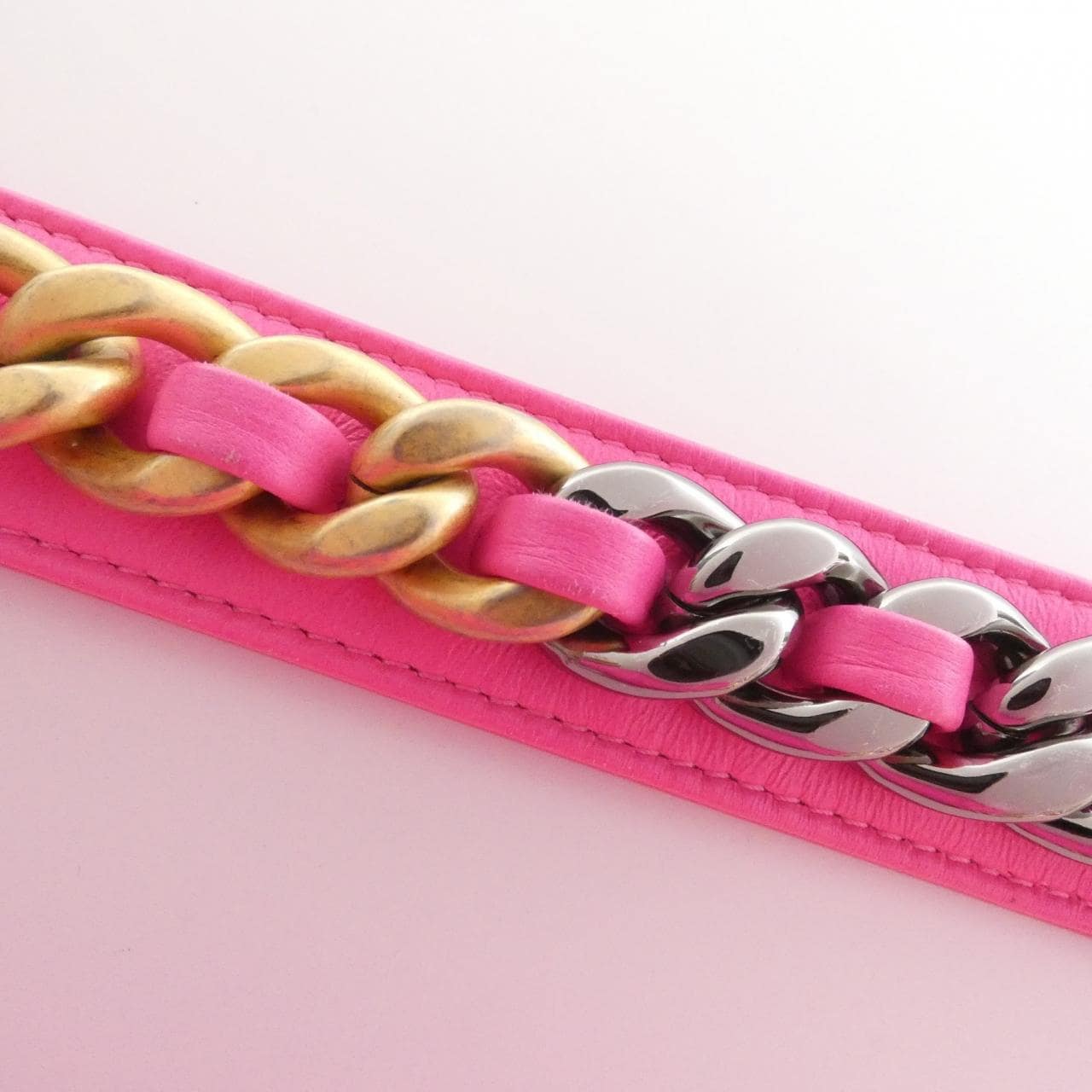 CHANEL Chanel 19 AS1163 Belt Bag Canvas 粉色 帆布 中古品B - 縮圖 8