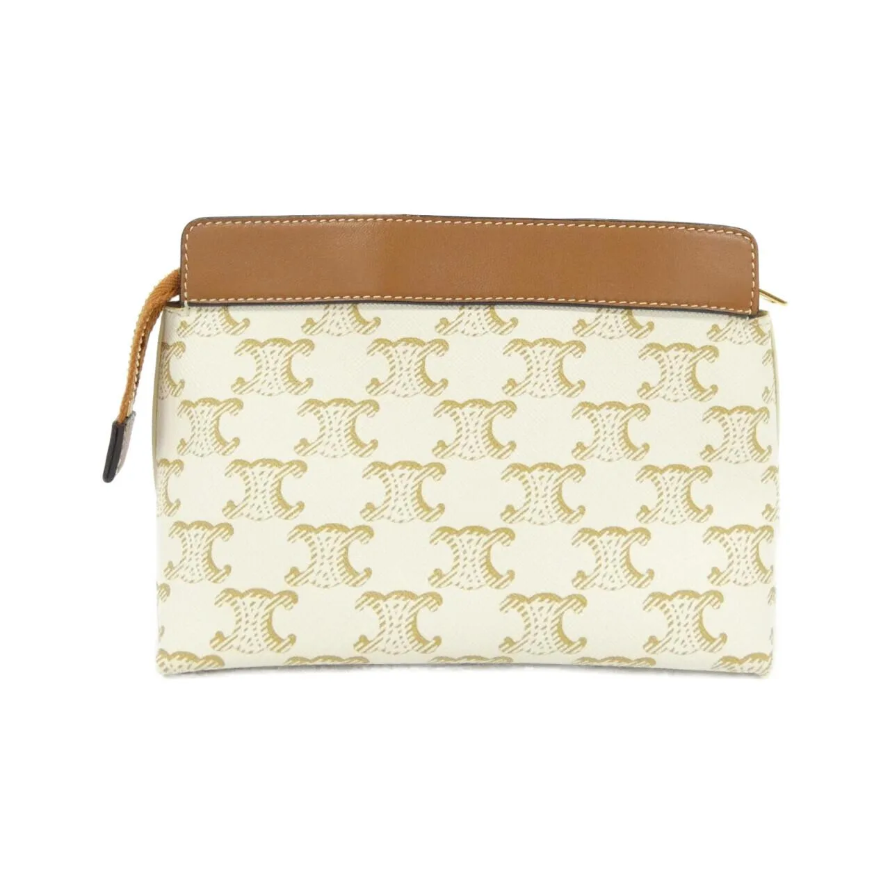 CELINE 10C762DJP Pouch Canvas 黑色 帆布 中古品A - 縮圖 2