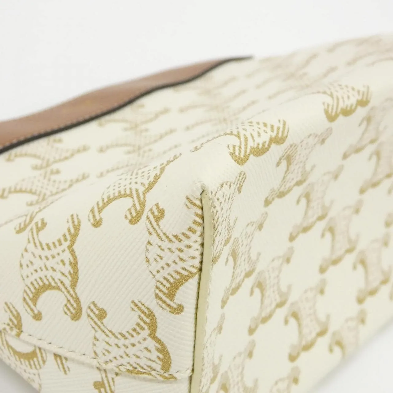 CELINE 10C762DJP Pouch Canvas 黑色 帆布 中古品A - 縮圖 3