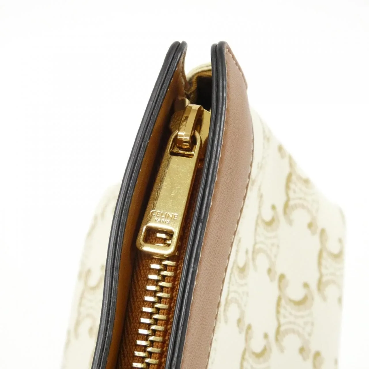 CELINE 10C762DJP Pouch Canvas 黑色 帆布 中古品A - 縮圖 5