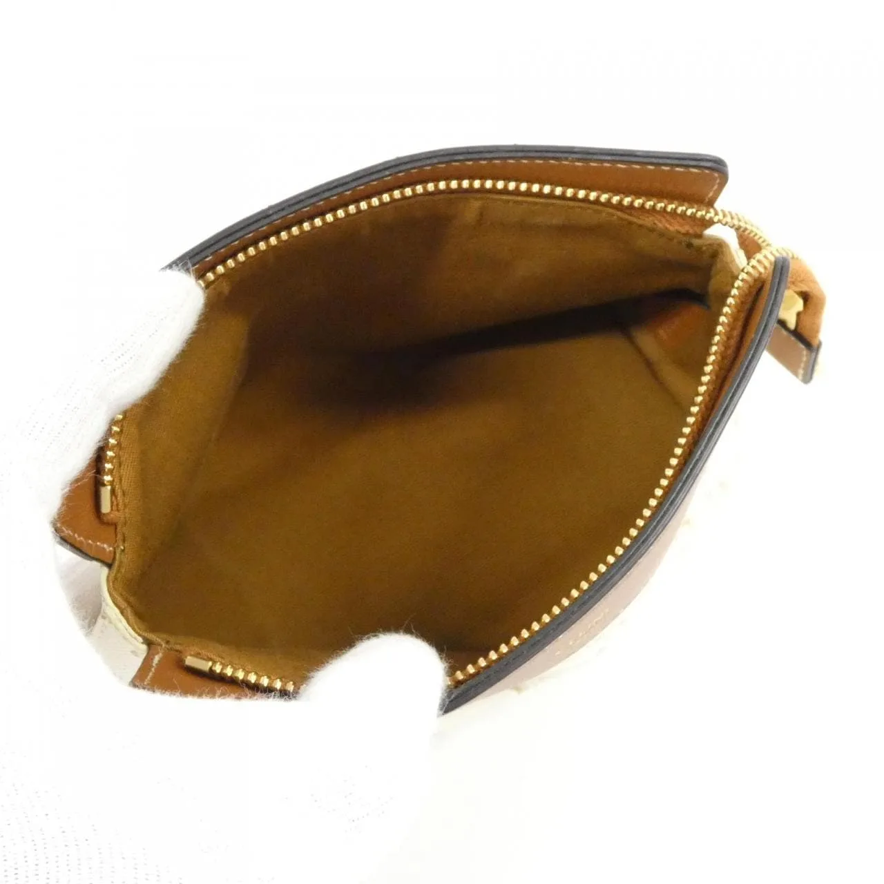 CELINE 10C762DJP Pouch Canvas 黑色 帆布 中古品A - 縮圖 6