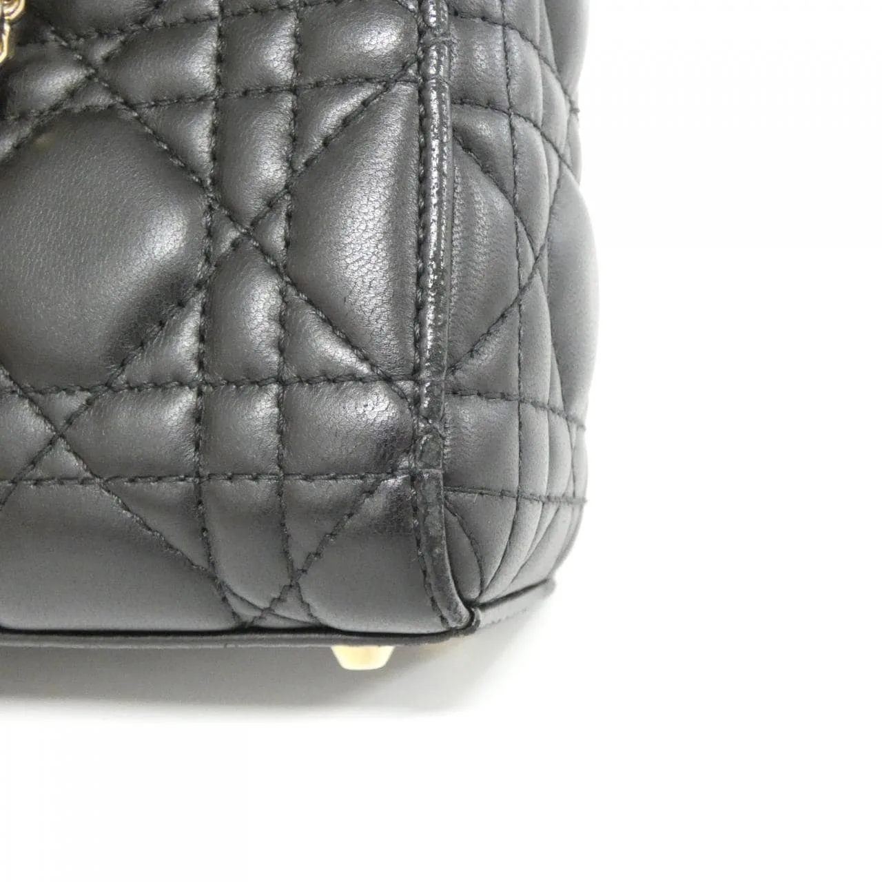 DIOR Lady Dior M0505OCAL Handbag Lambskin 黑色 羊皮 中古品A - 縮圖 4