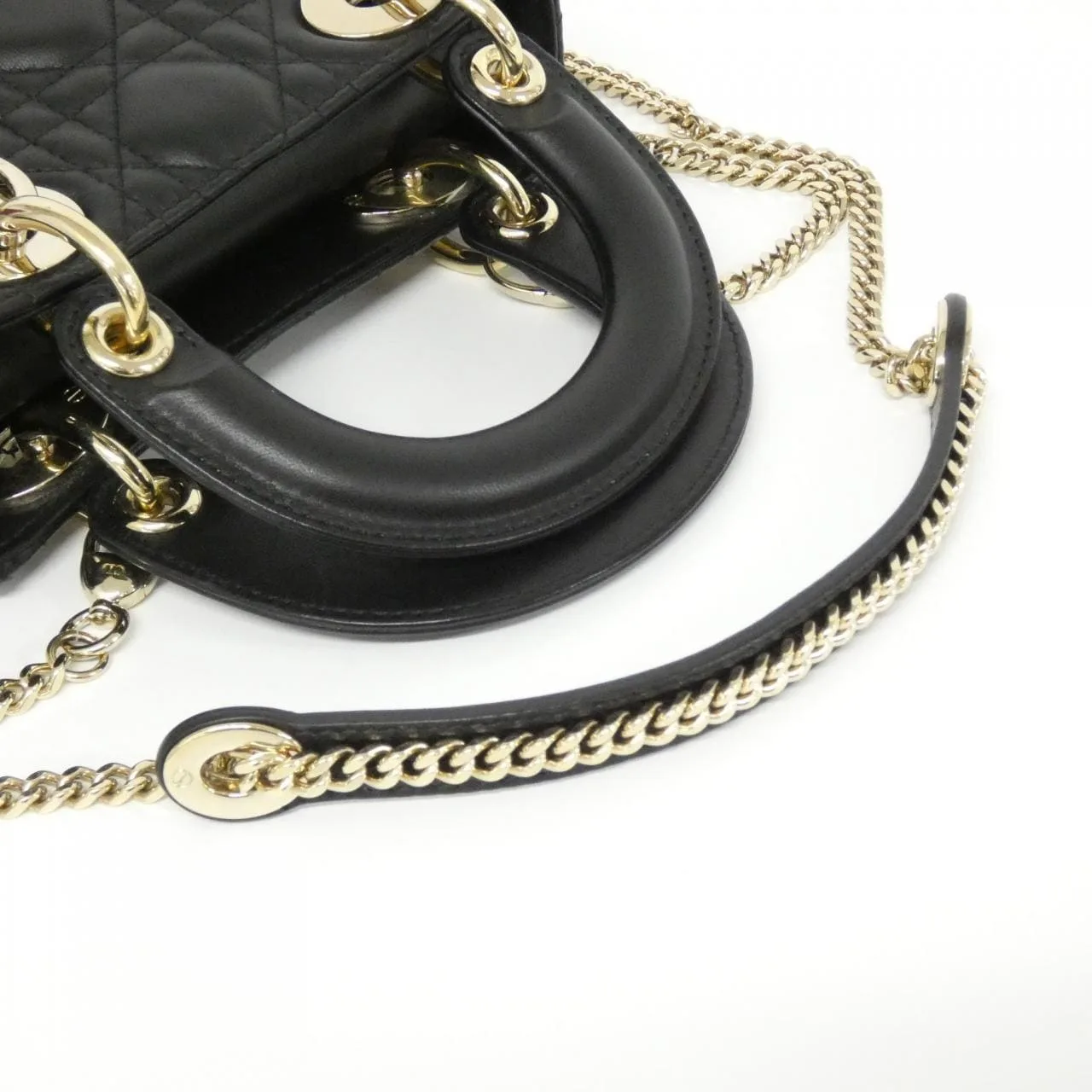 DIOR Lady Dior M0505OCAL Handbag Lambskin 黑色 羊皮 中古品A - 縮圖 6