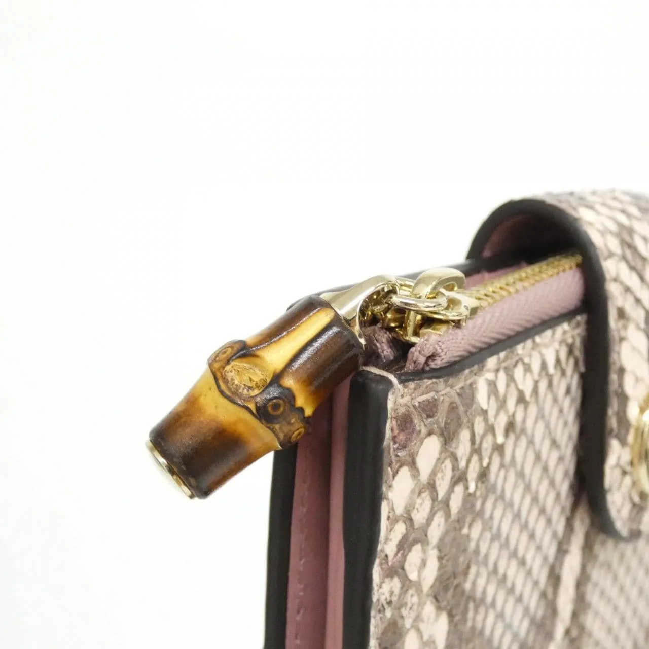 GUCCI 739498 EAA8D Wallet Python 黑色 蟒蛇皮 中古品A - 縮圖 4