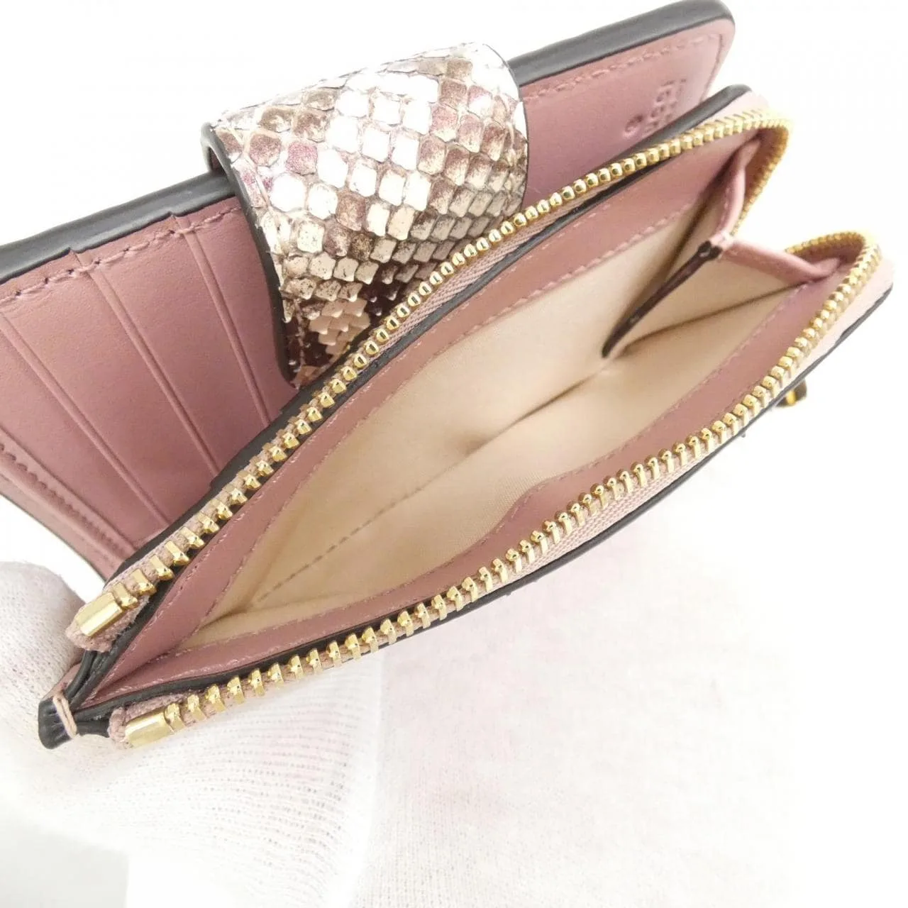 GUCCI 739498 EAA8D Wallet Python 黑色 蟒蛇皮 中古品A - 縮圖 9