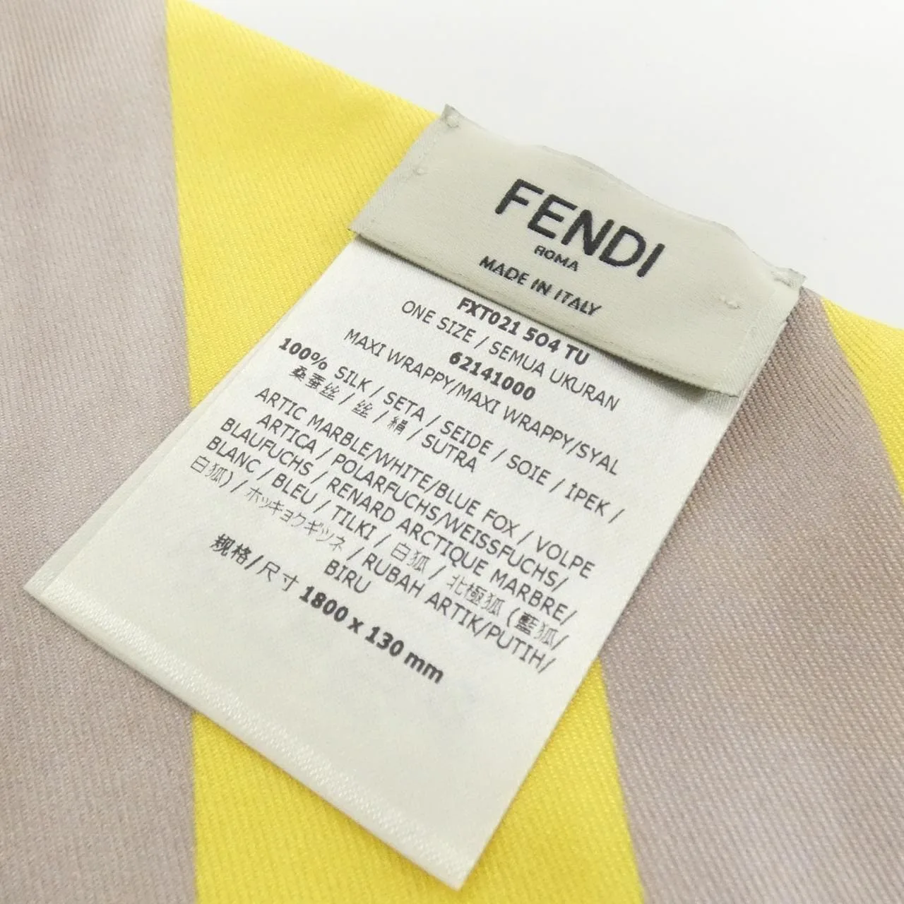 FENDI FXT021 504 Scarf 黑色 中古品A - 縮圖 5