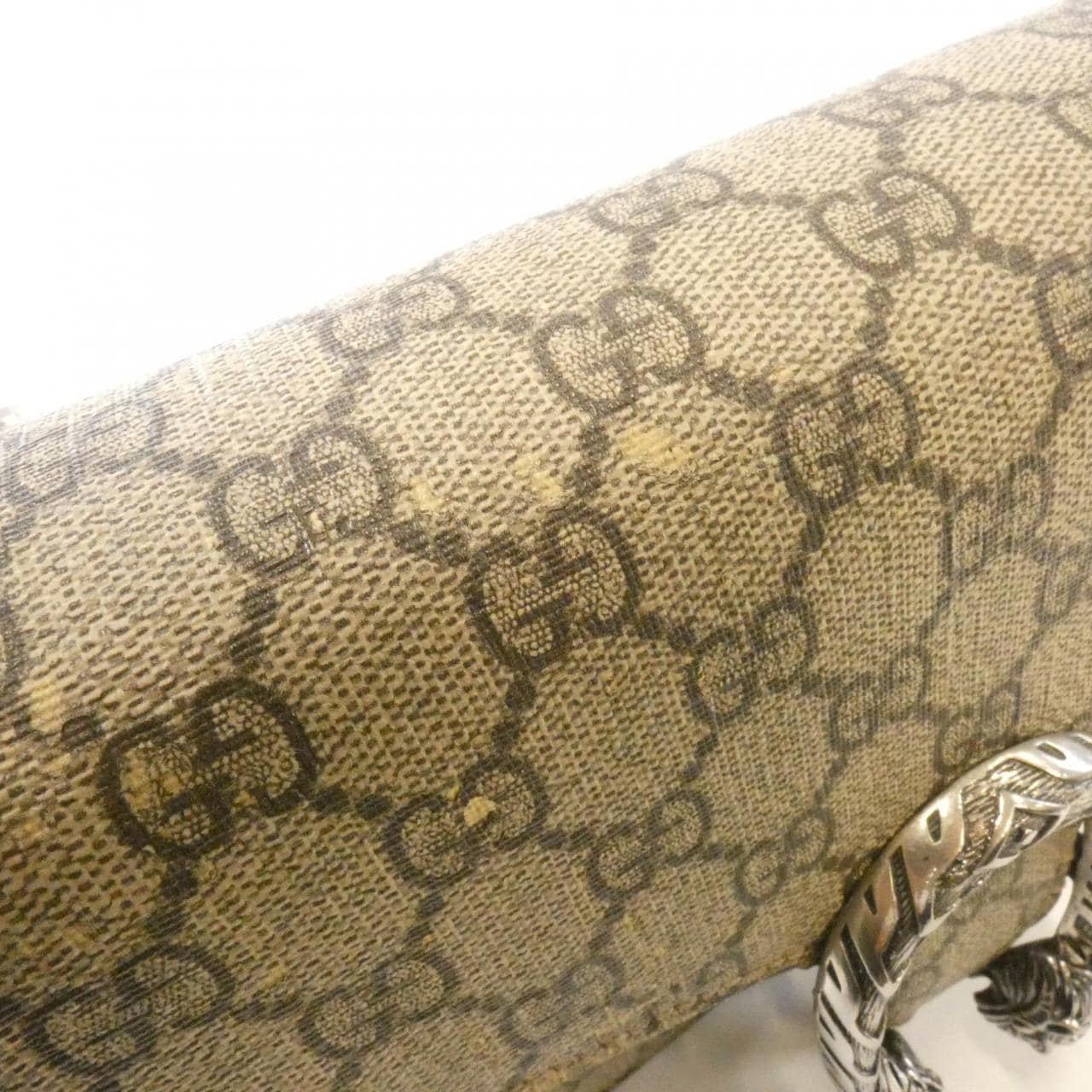 GUCCI Dionysus 400249 KHNRN Shoulder Bag Canvas 黑色 帆布 中古品B - 縮圖 4