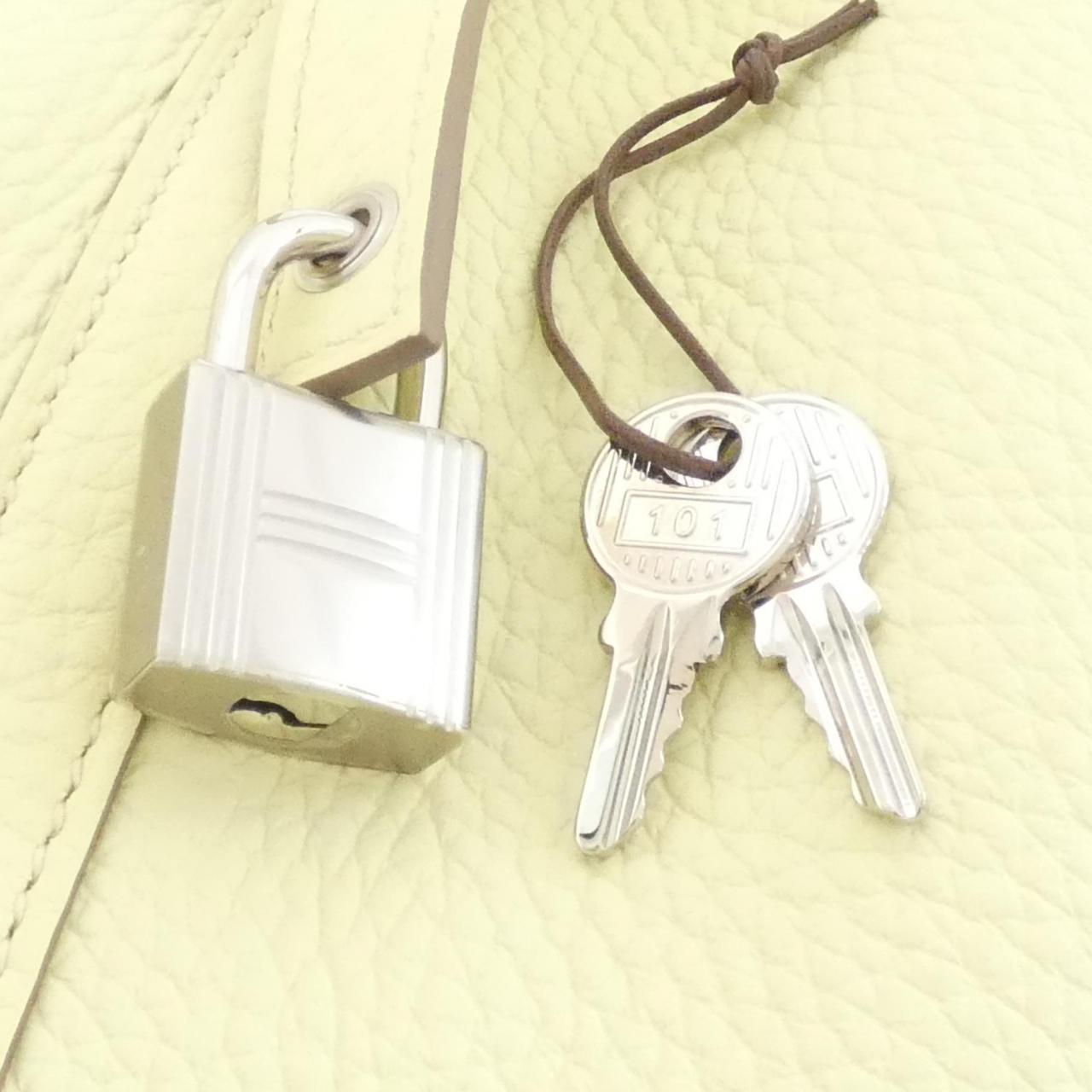 HERMES HERMÈS Picotin 056289CK Bag Clemence 黑色 Clemence 皮 中古品A - 縮圖 3