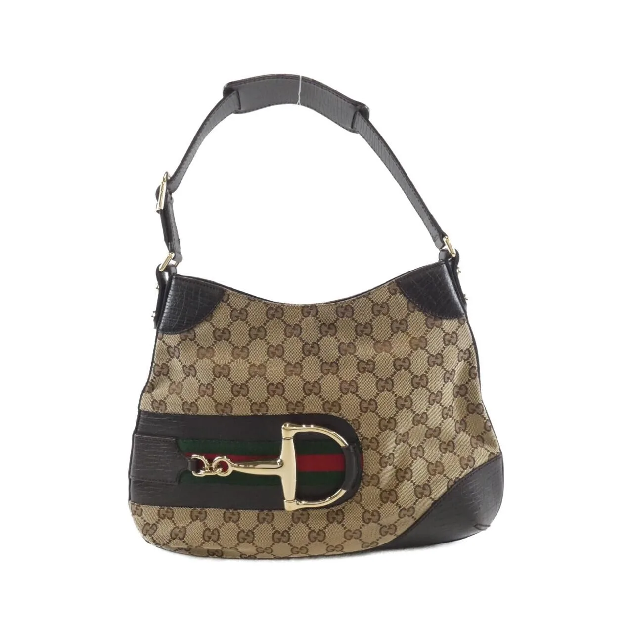 GUCCI 137388 Shoulder Canvas Beige