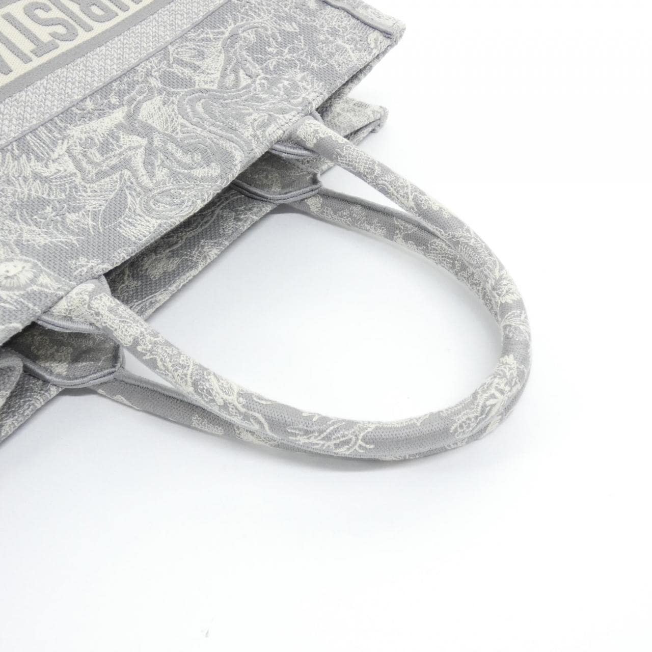 DIOR Book Tote M1296ZRGO Tote Canvas Grey Canvas - Thumbnail 4