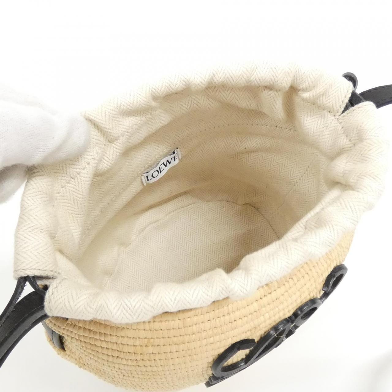 LOEWE Basket A223Z48X07 Shoulder Bag 黑色 中古品A - 縮圖 5