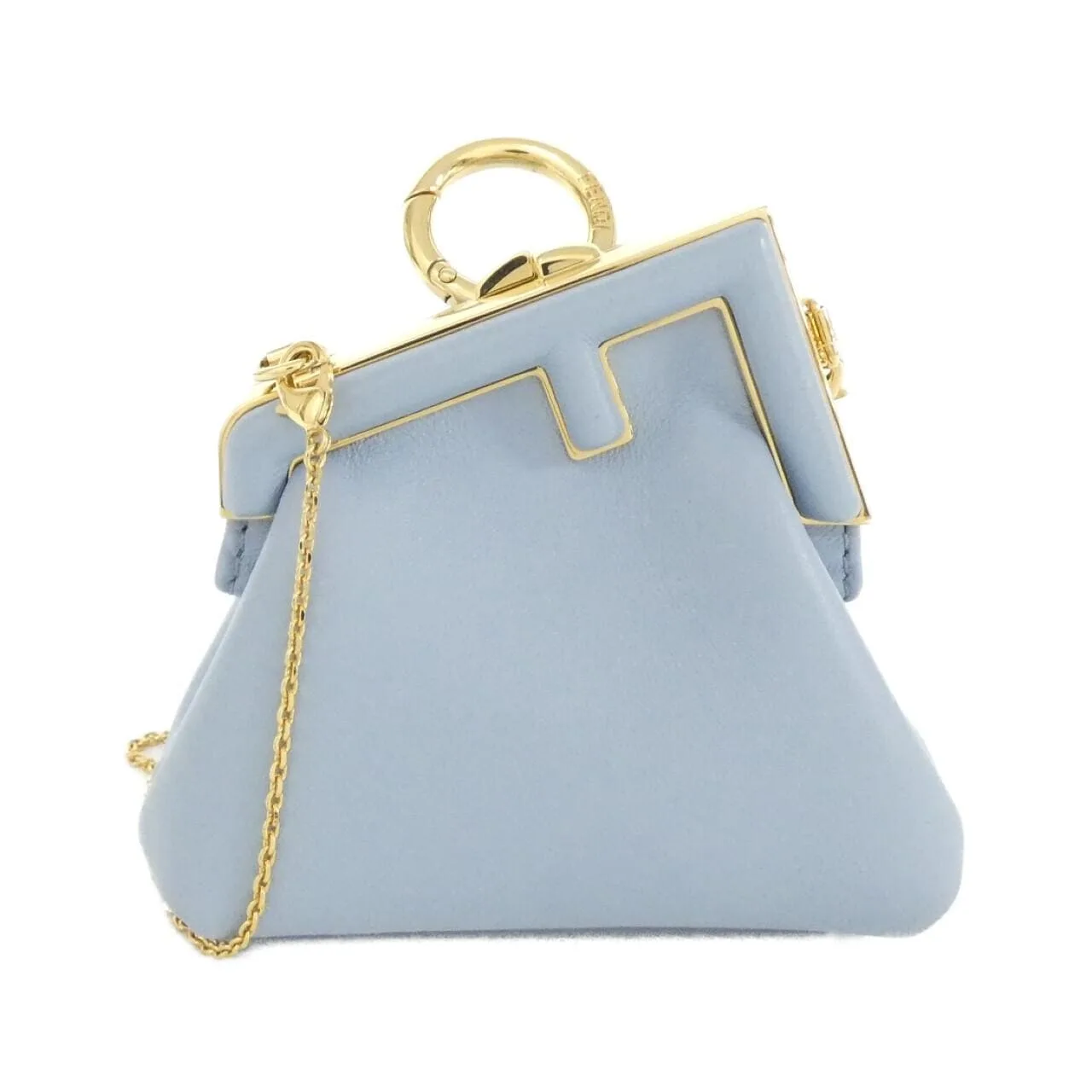 FENDI Fendi First 7AS051 ABVE Key Case Lambskin Black