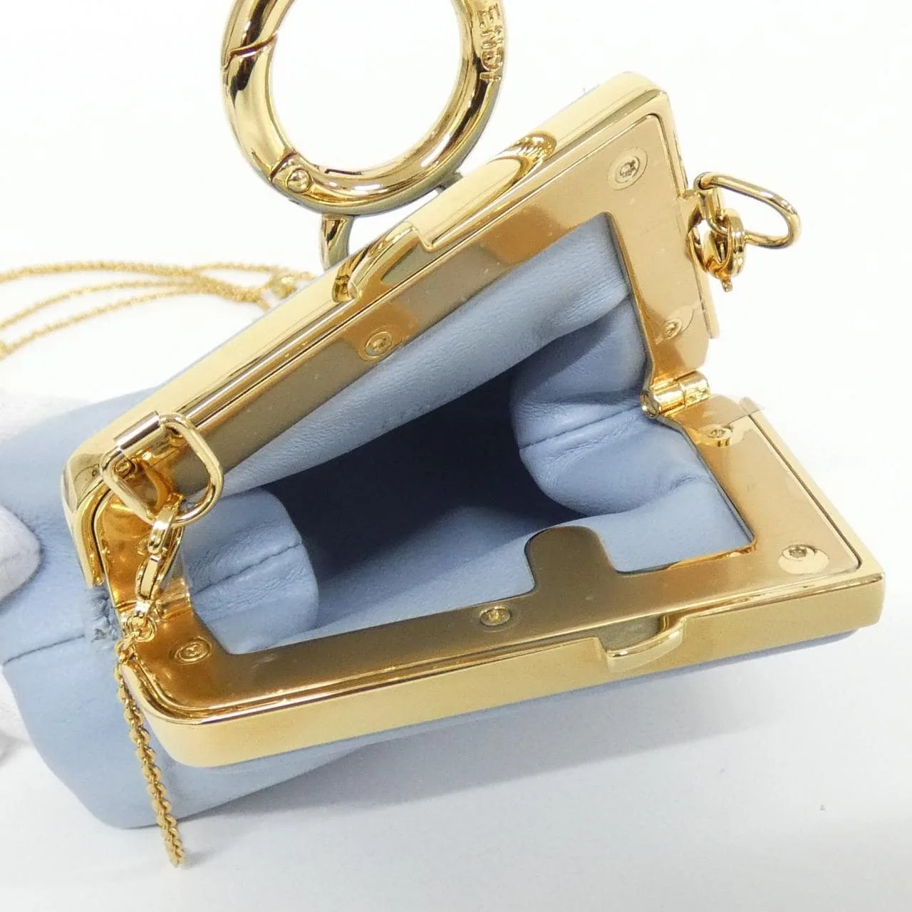 FENDI Fendi First 7AS051 ABVE Key Case Lambskin Black Lambskin Rank A - Thumbnail 9