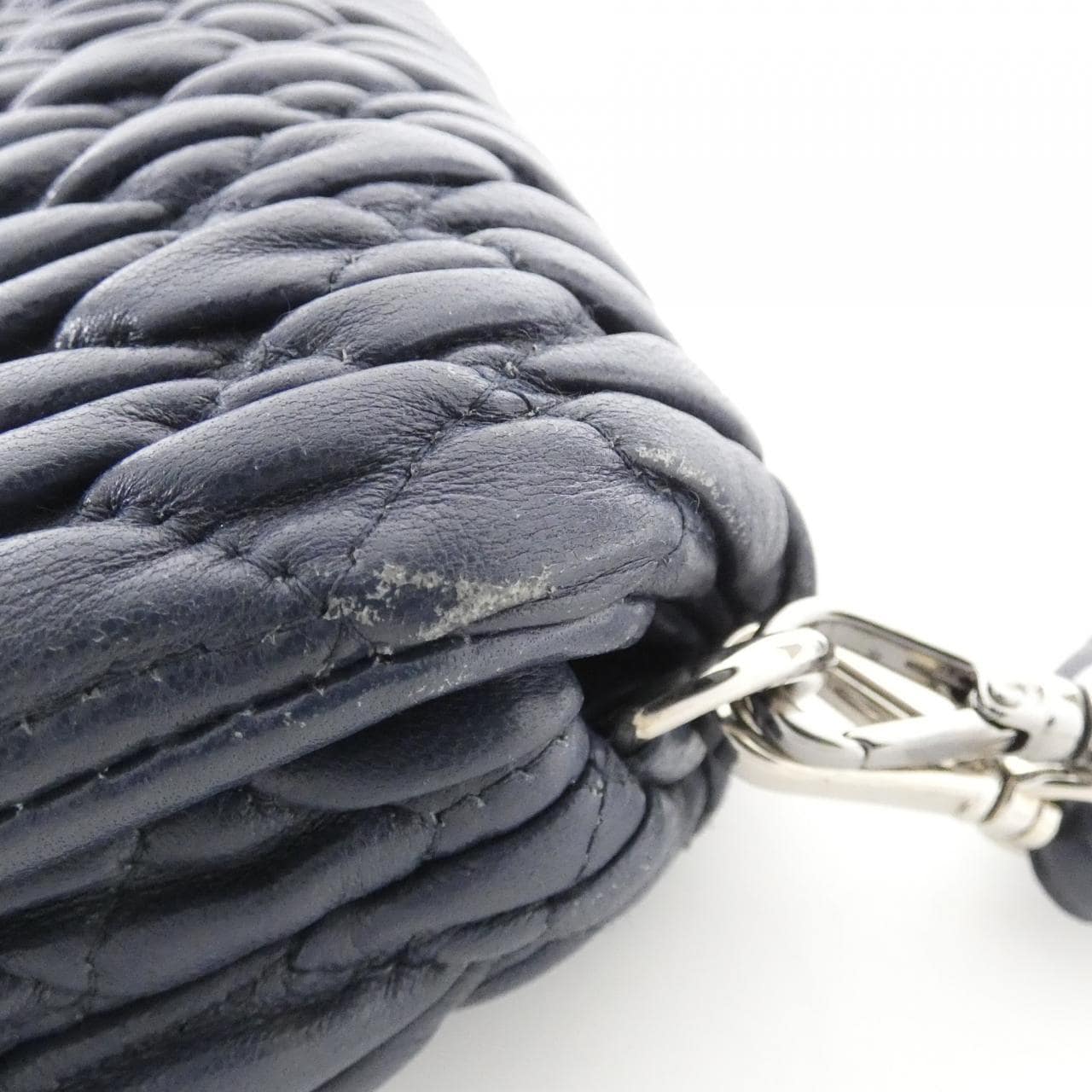 MIU MIU Shoulder Bag Navy Rank B - Thumbnail 5