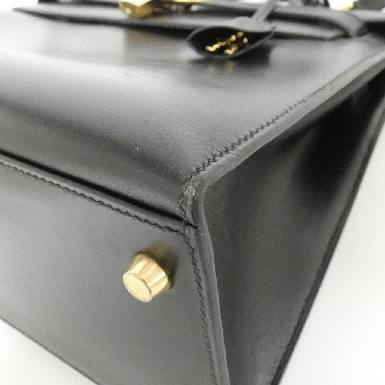 HERMES HERMÈS Kelly 001858CC Bag Box Calf Black Box Calf Leather - Thumbnail 3