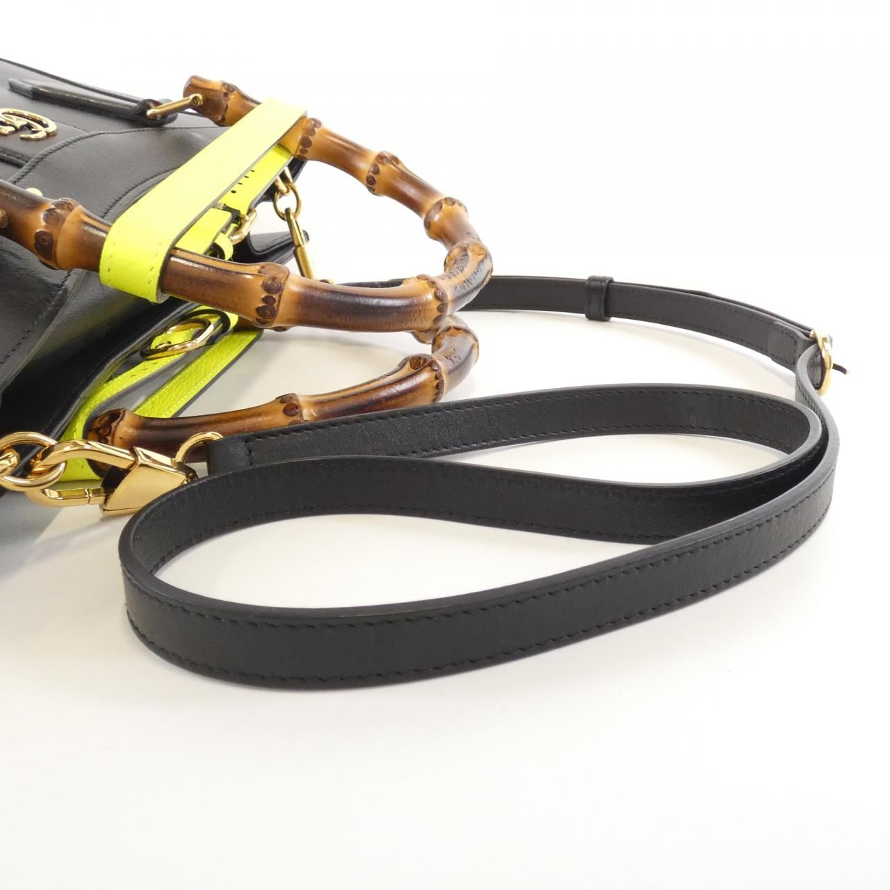 GUCCI Diana 655658 17QDT Bag Leather Black Leather - Thumbnail 6