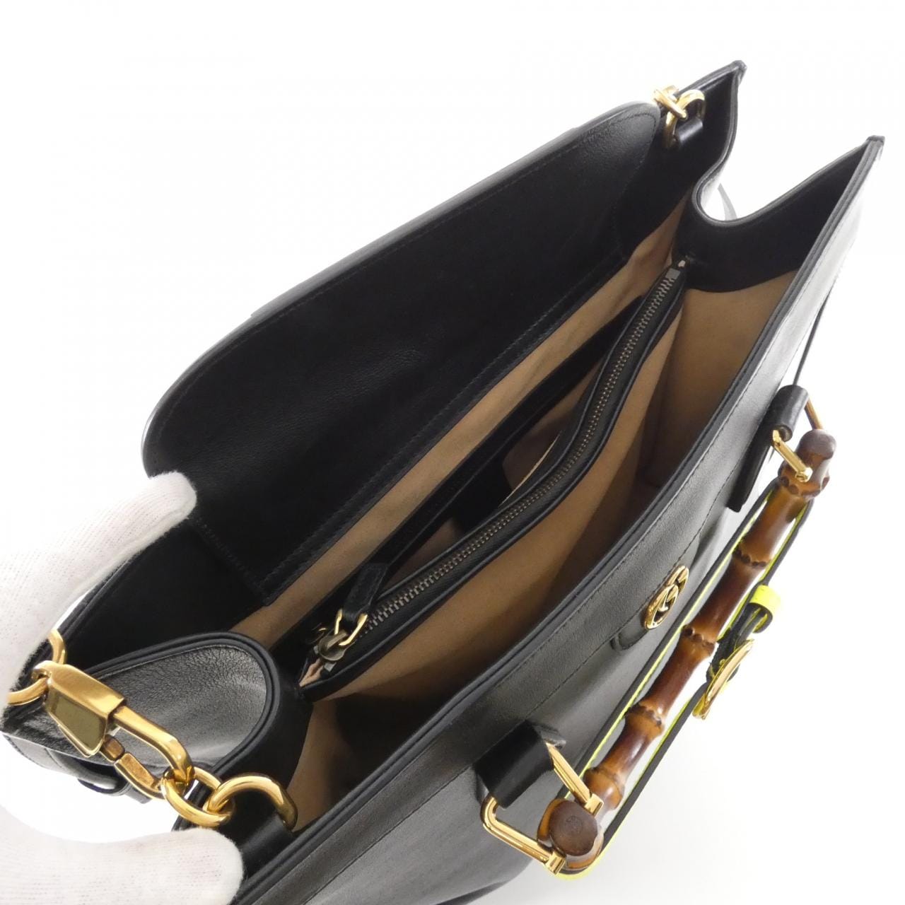 GUCCI Diana 655658 17QDT Bag Leather Black Leather - Thumbnail 9