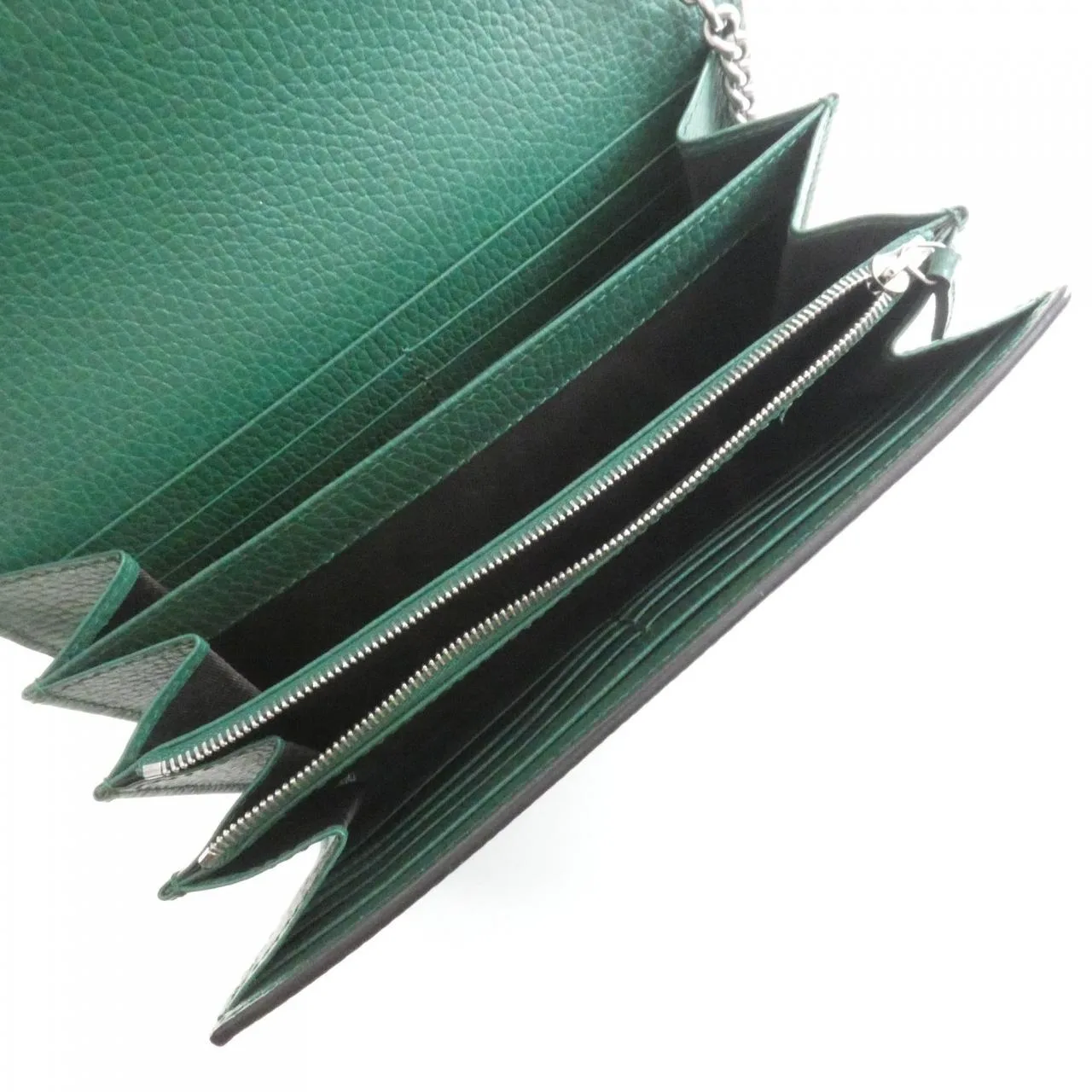 GUCCI Dionysus 401231 CAOGX Wallet Leather 黑色 皮革 中古品A - 縮圖 8