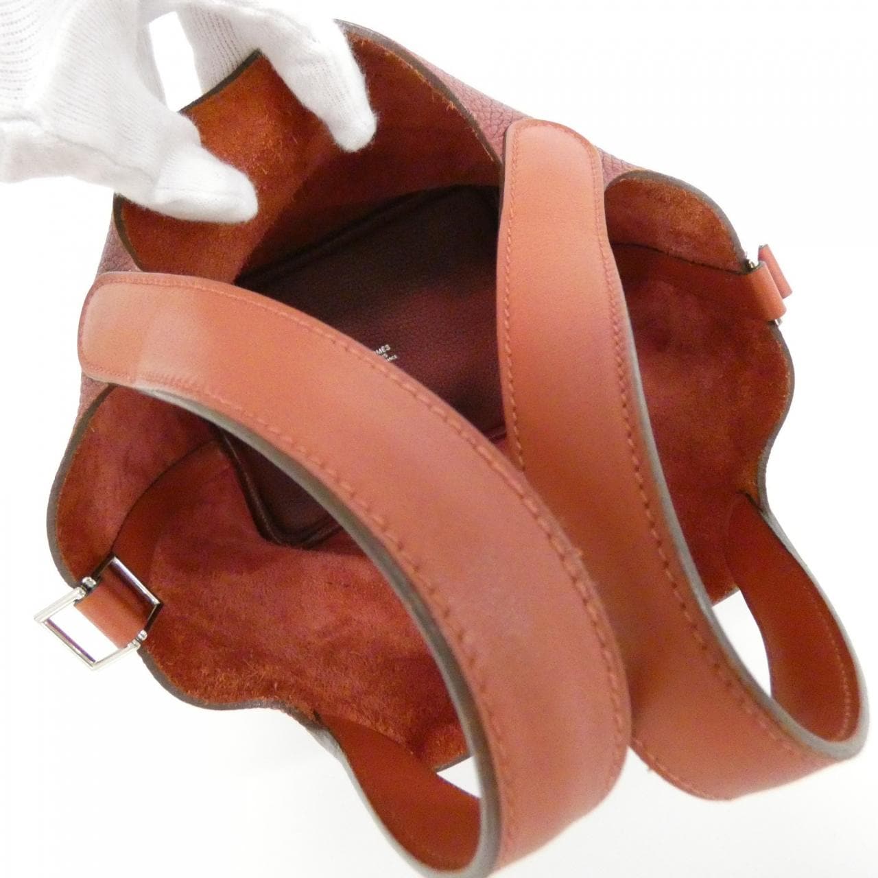 HERMES HERMÈS Picotin 068680CK Bag Clemence Black Clemence Leather - Thumbnail 7