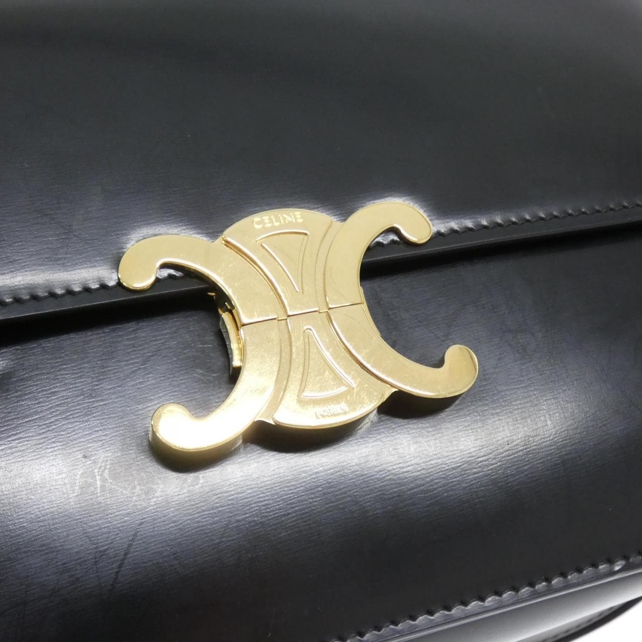 CELINE Triomphe 187363BF4 Shoulder Bag 黑色 - 縮圖 5