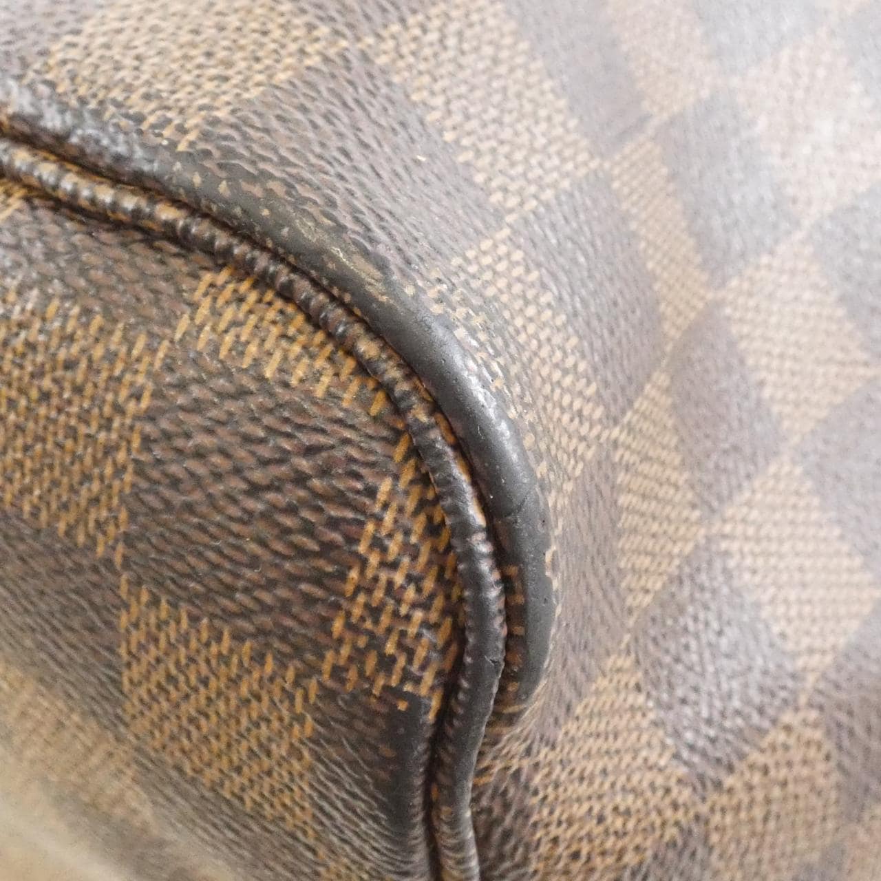 LOUIS VUITTON Neverfull N51106 Bag Damier 黑色 Damier 中古品B - 縮圖 2