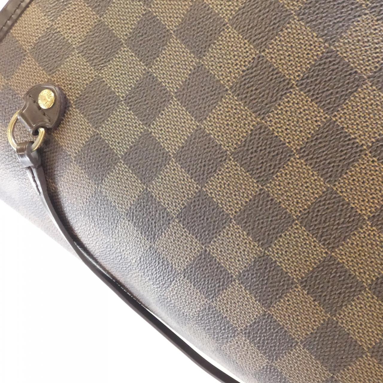 LOUIS VUITTON Neverfull N51106 Bag Damier 黑色 Damier 中古品B - 縮圖 3